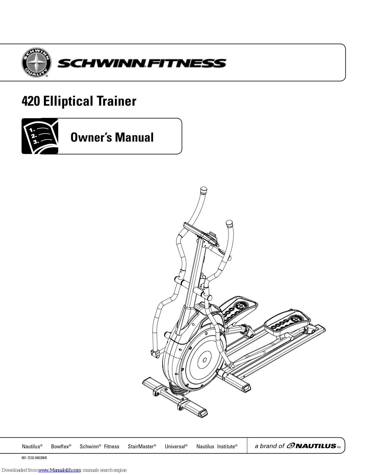 Schwinn 420 Elliptical Owner's Manual