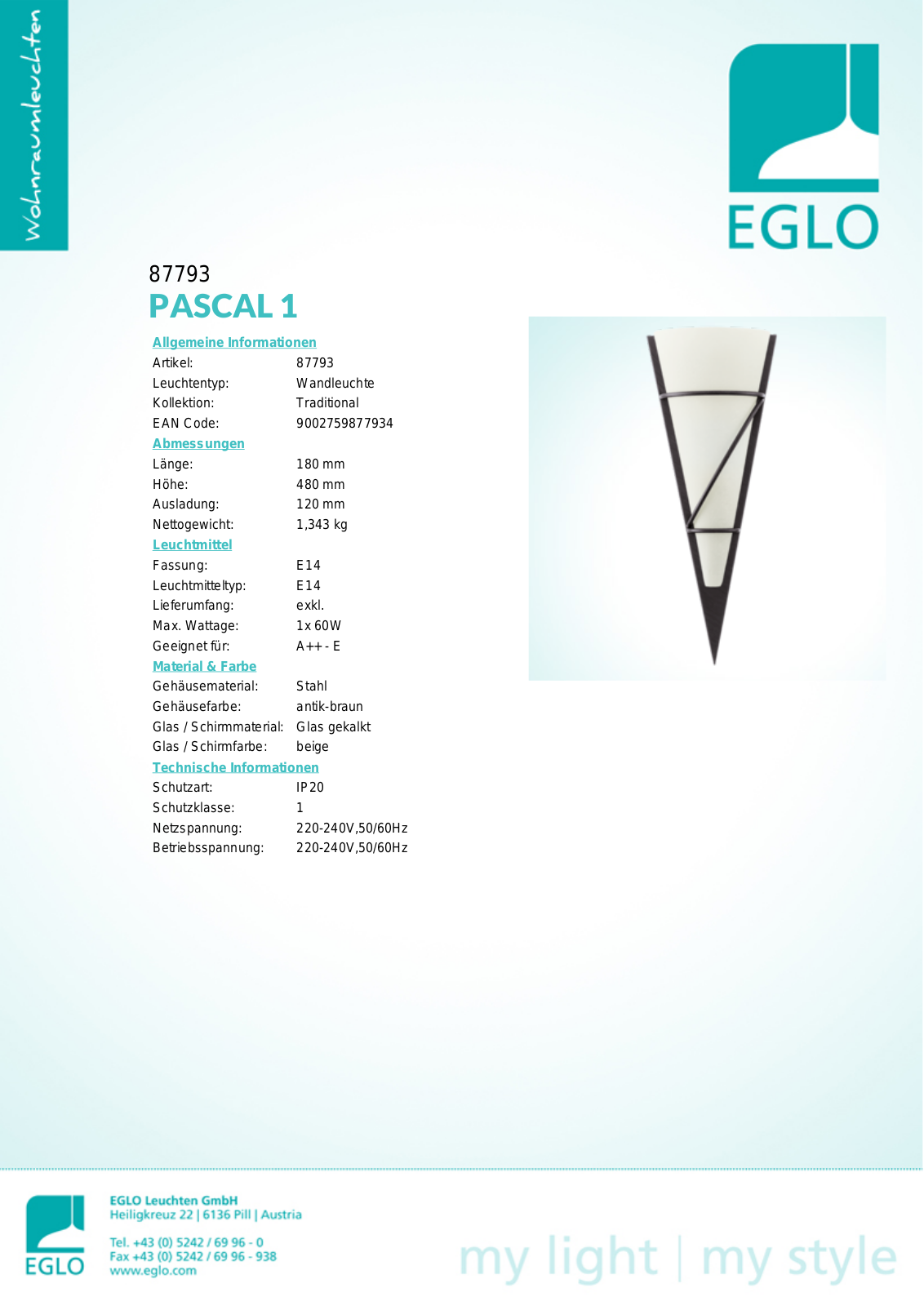 Eglo 87793 Service Manual