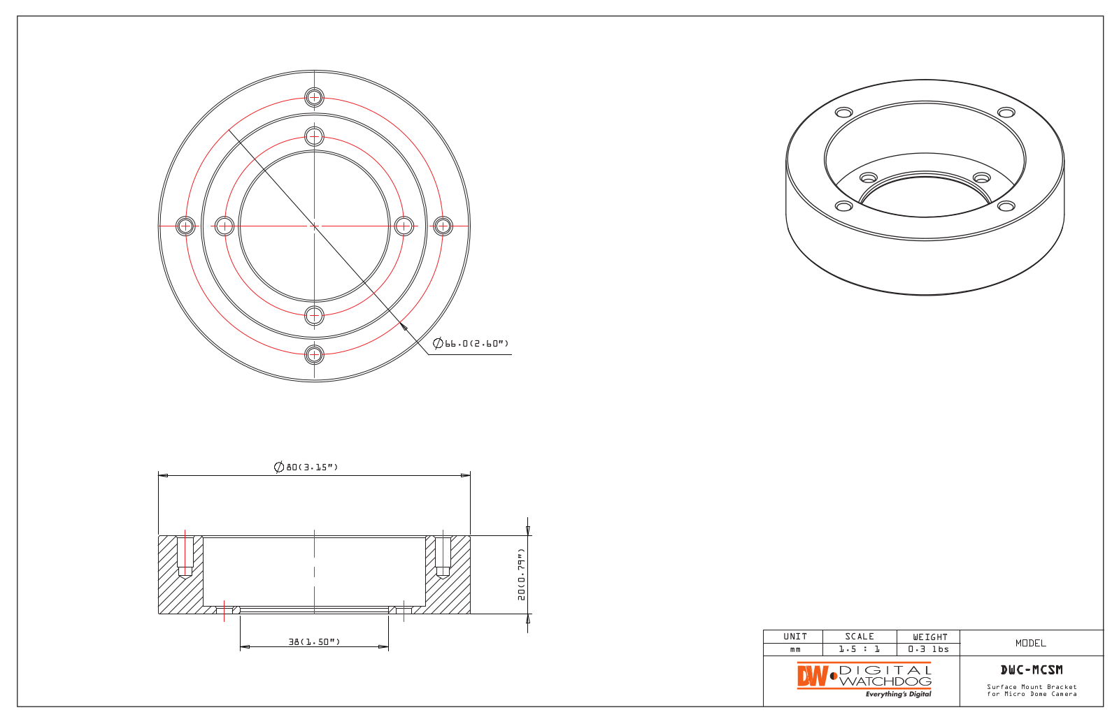 Digital Watchdog DWC-MCSM Specsheet