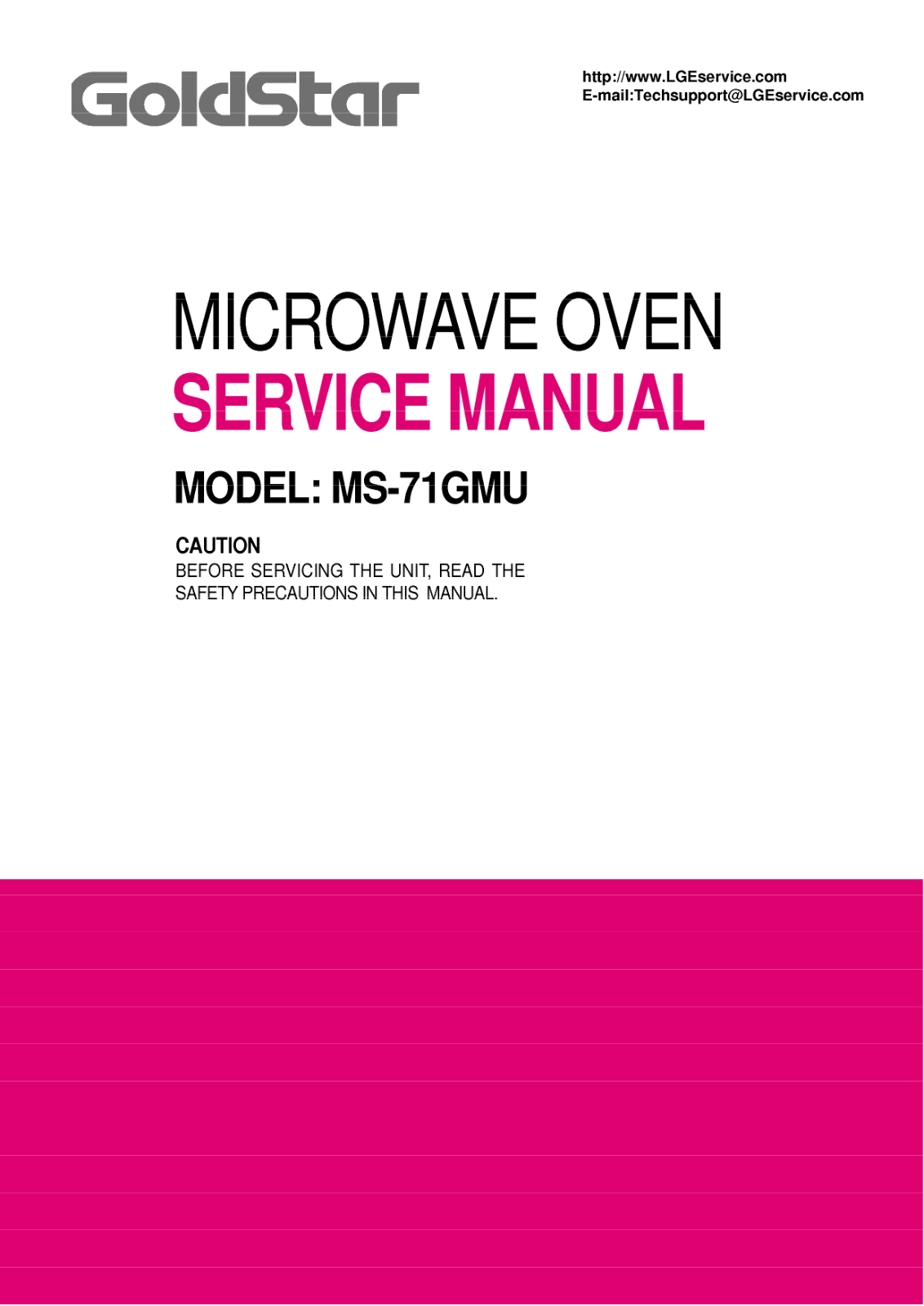 Goldstar Ms-701gmu Service Manual