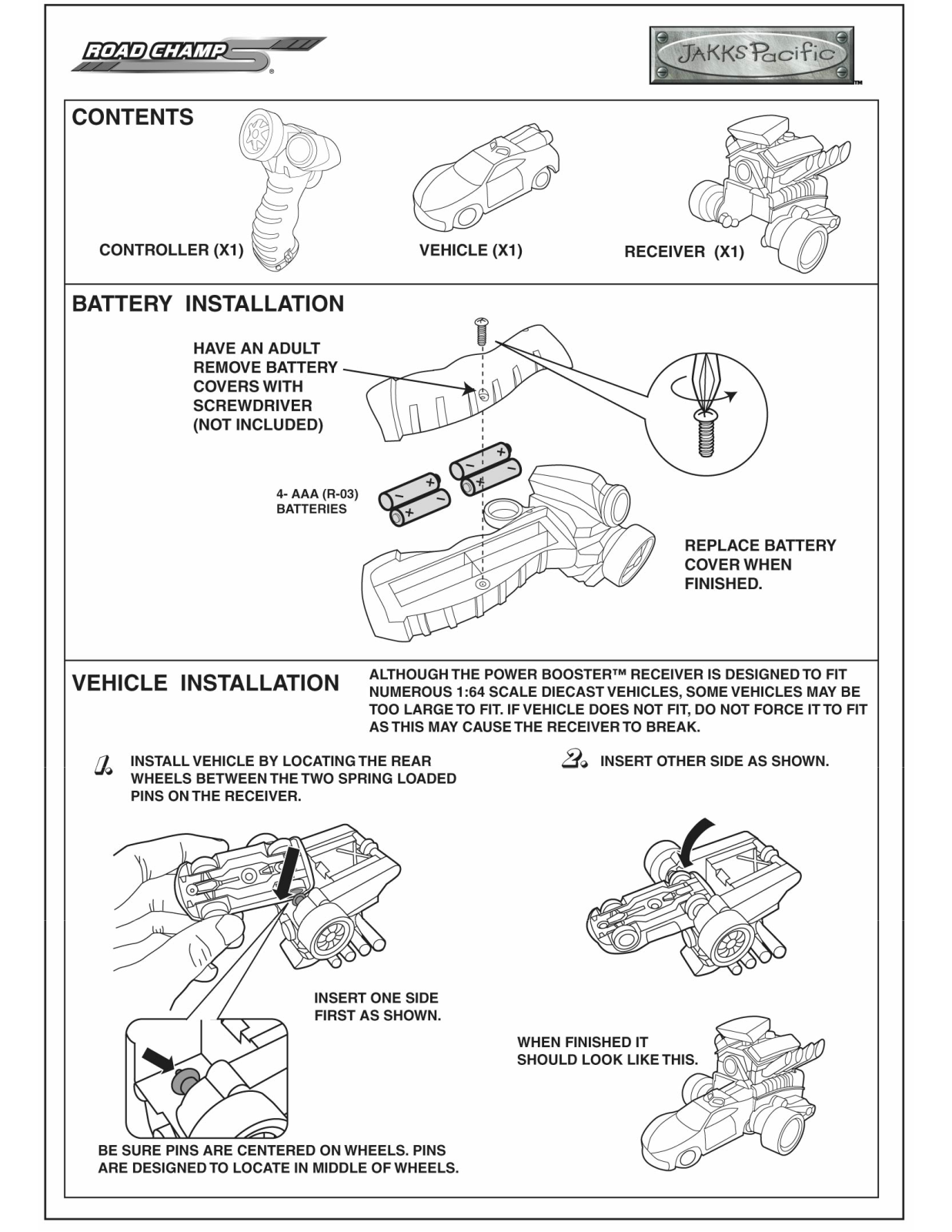 Jakks Pacific RC73846R49, RC73846T27, RC73846T49 User Manual