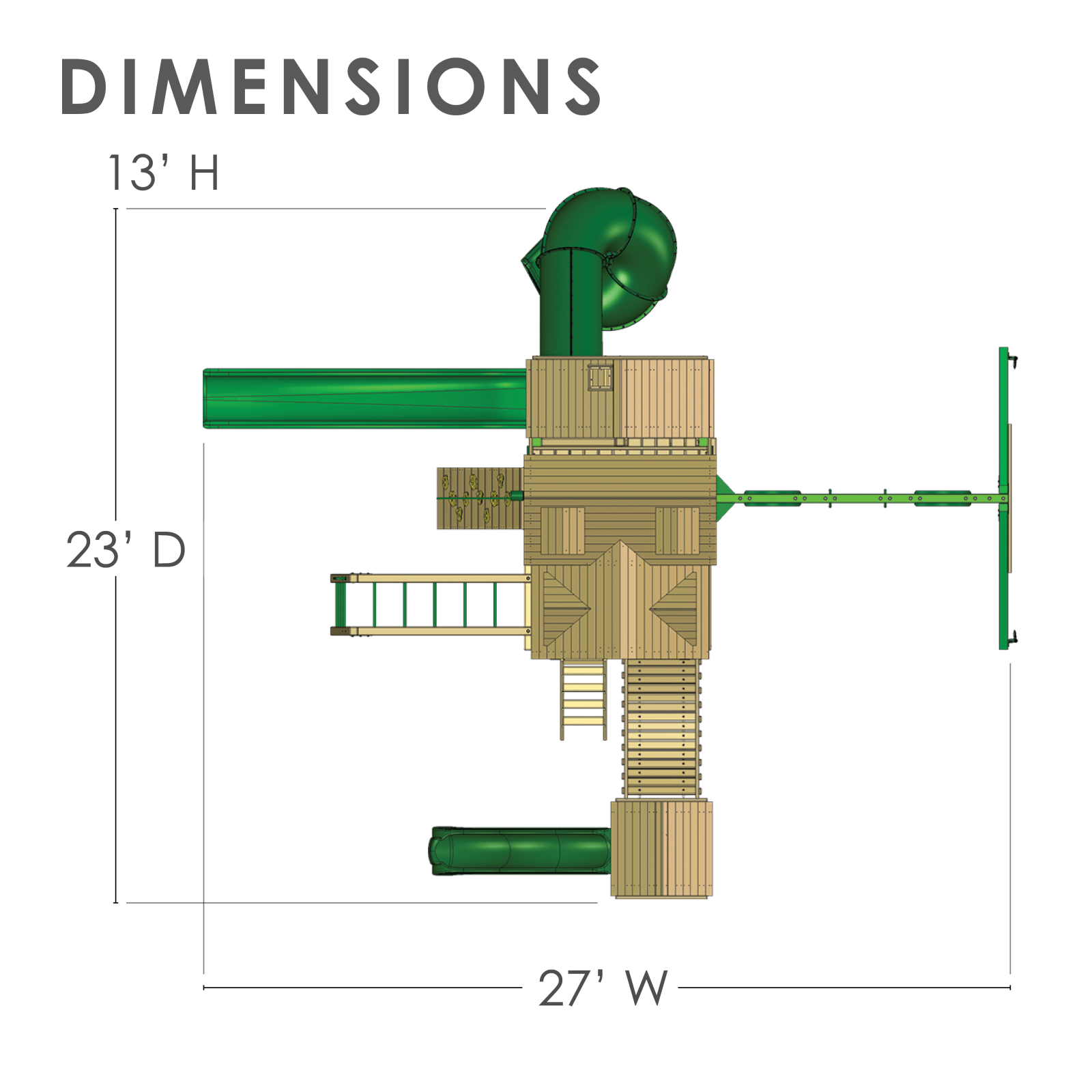Gorilla Playsets HBWU1014 Dimensions - ManualMachine.com