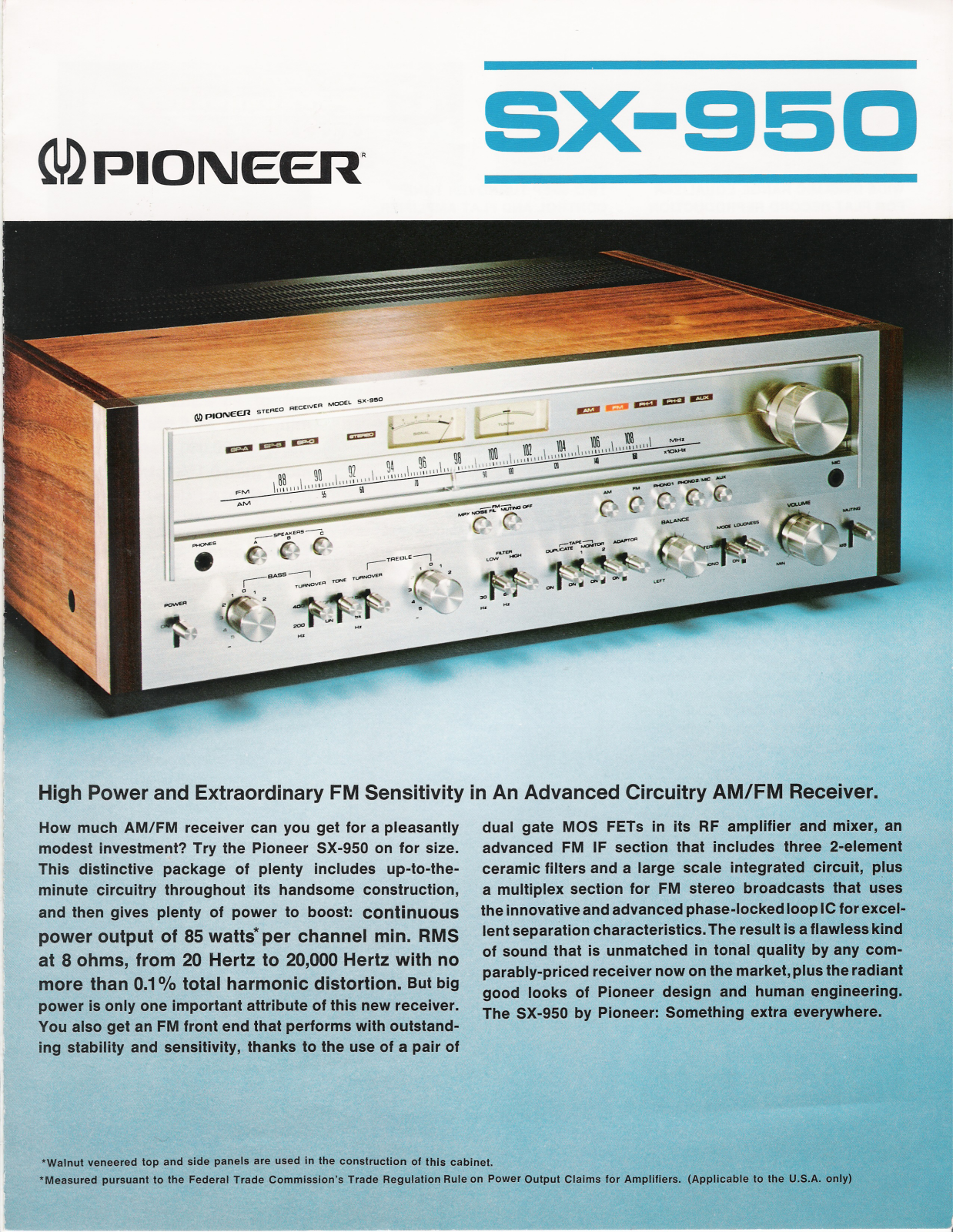 Pioneer SX-950 Brochure