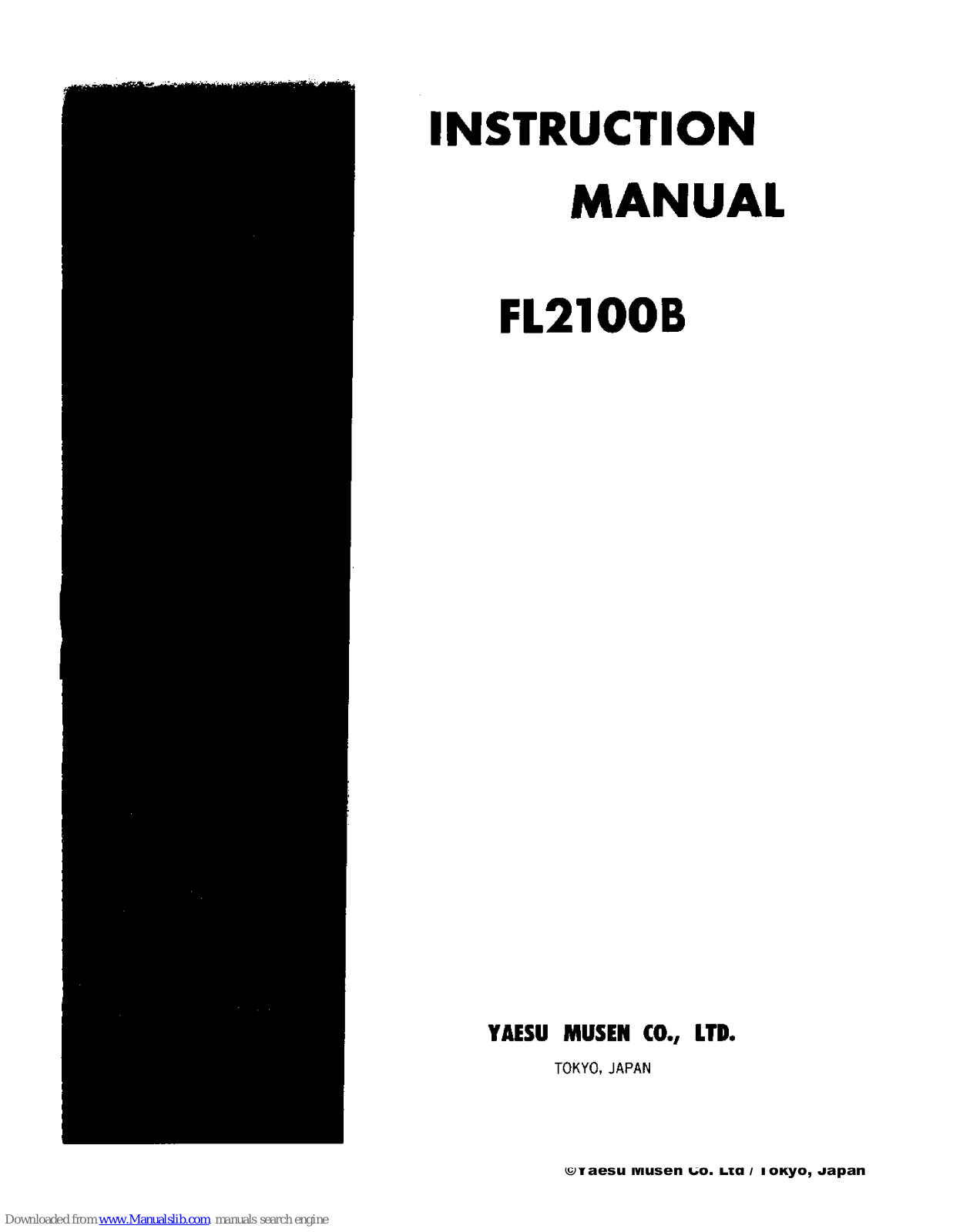 Yaesu FL2100B Instruction Manual