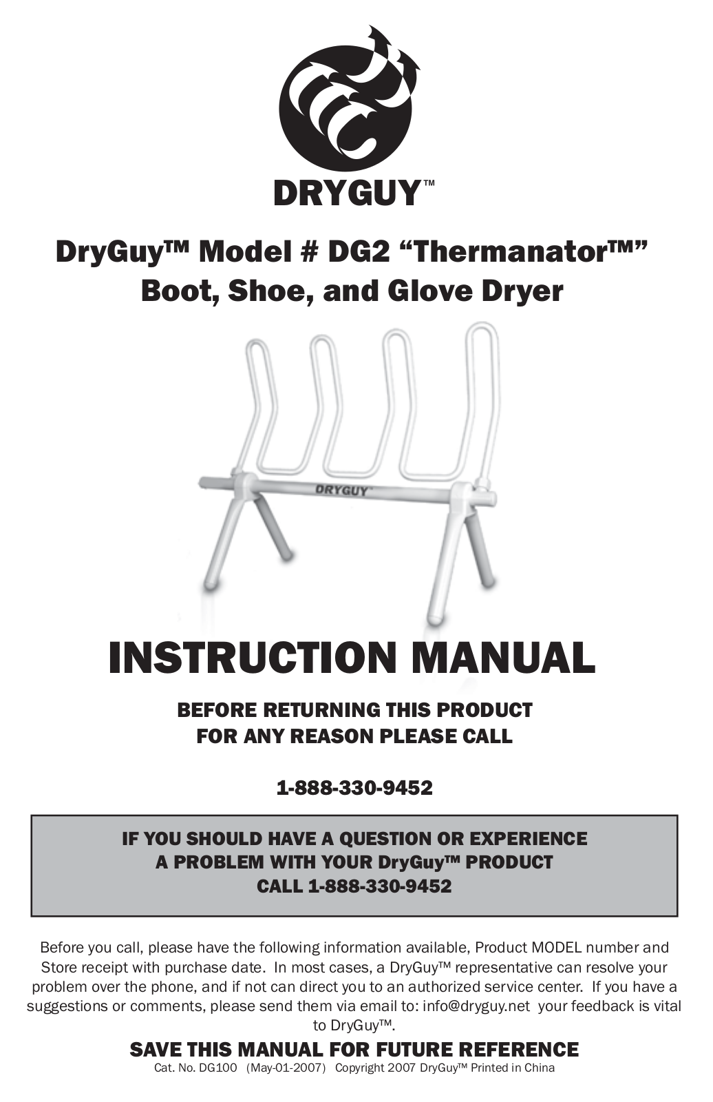 DryGuy DG2 User Manual