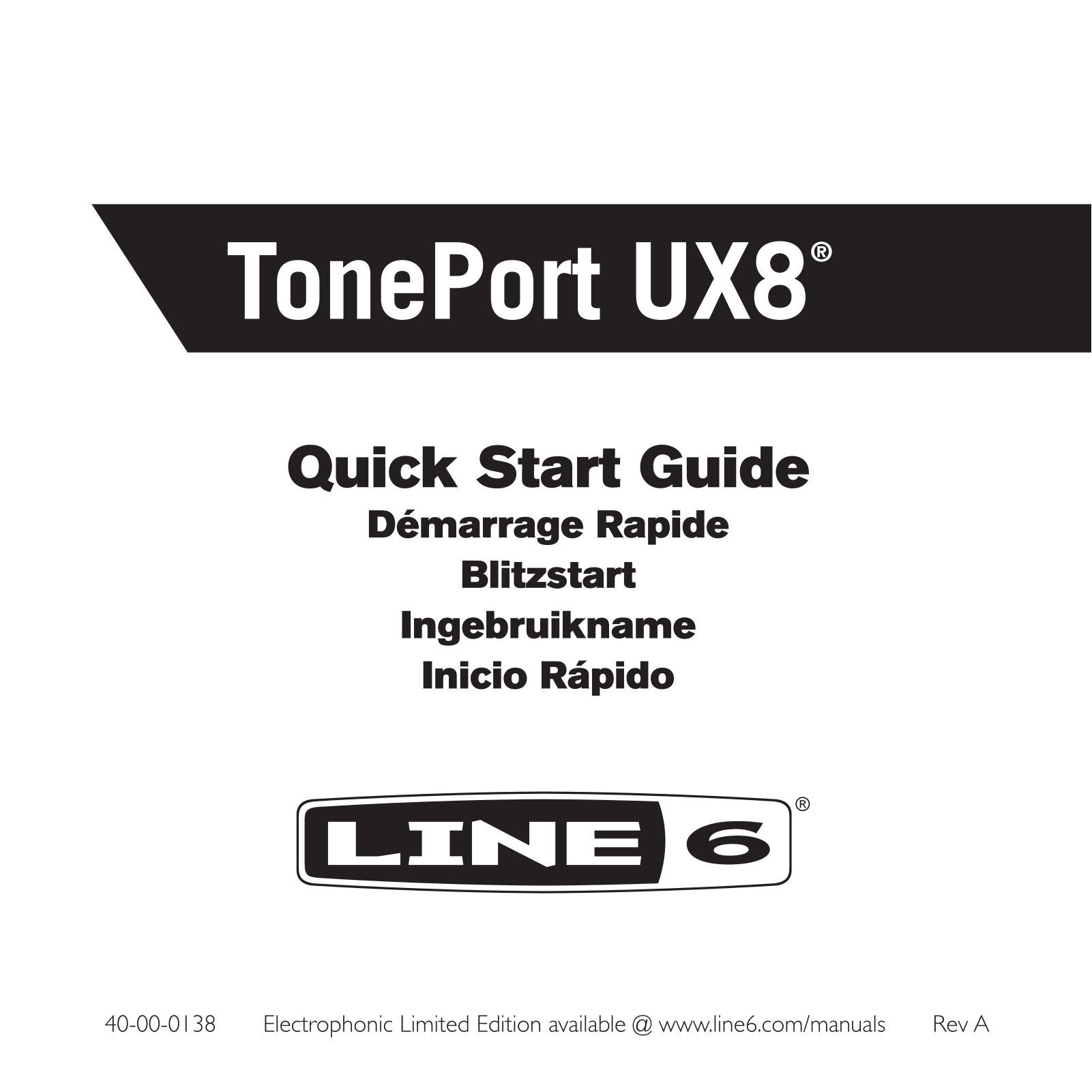 Line 6 TonePort UX8 Quick Start