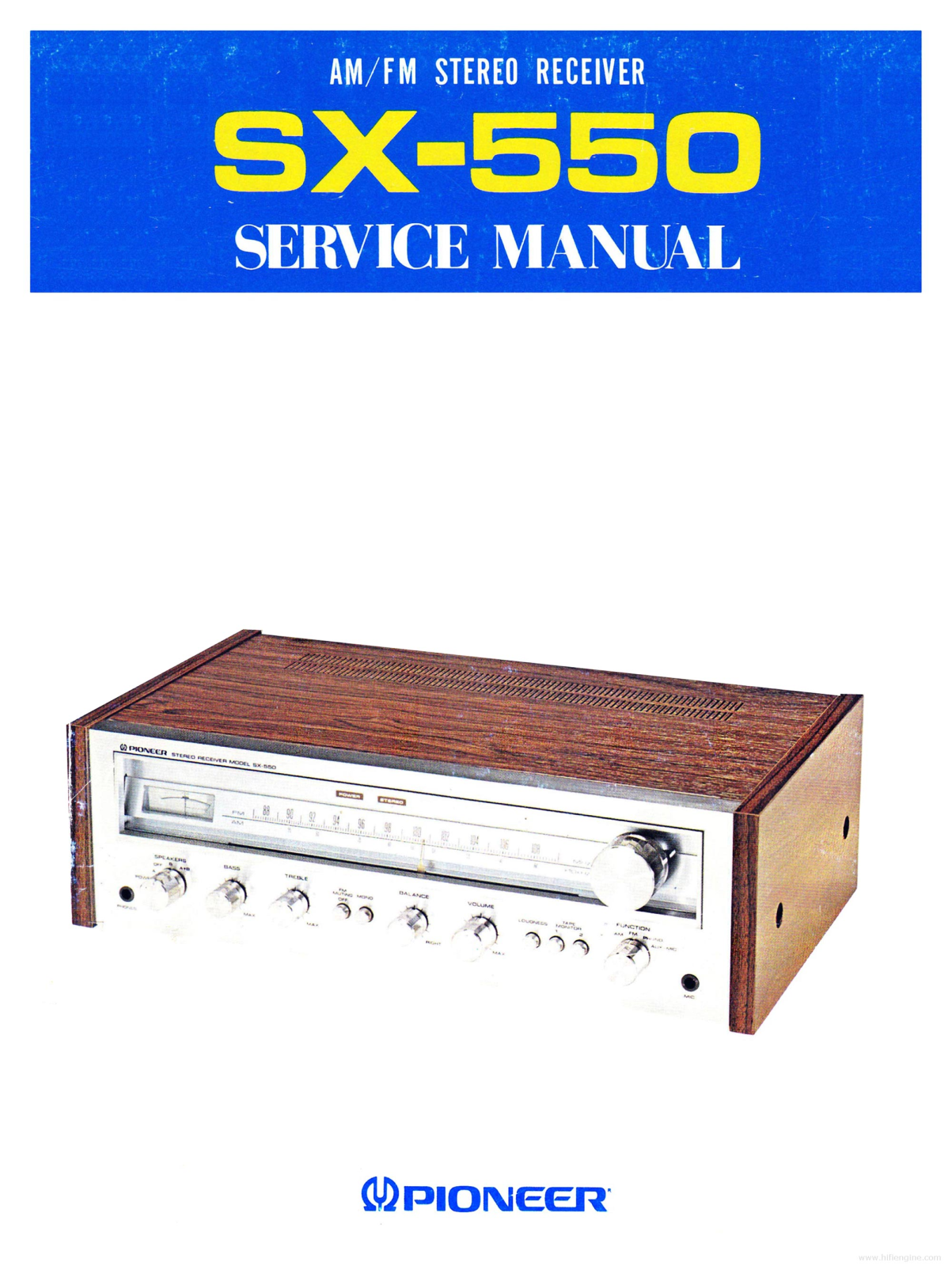 Pioneer SX-550 Service manual