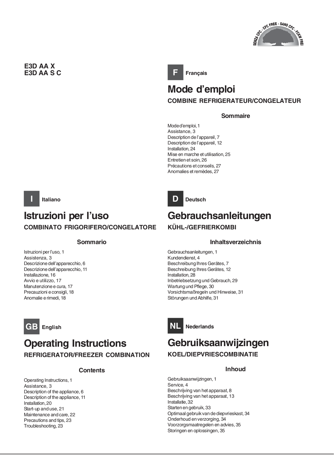 HOTPOINT E3DAAX User Manual