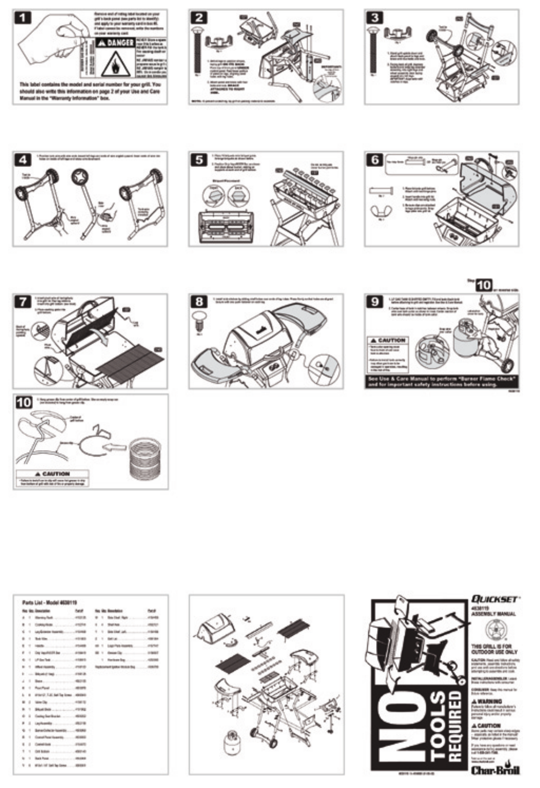 Charbroil 4638119 Owner's Manual