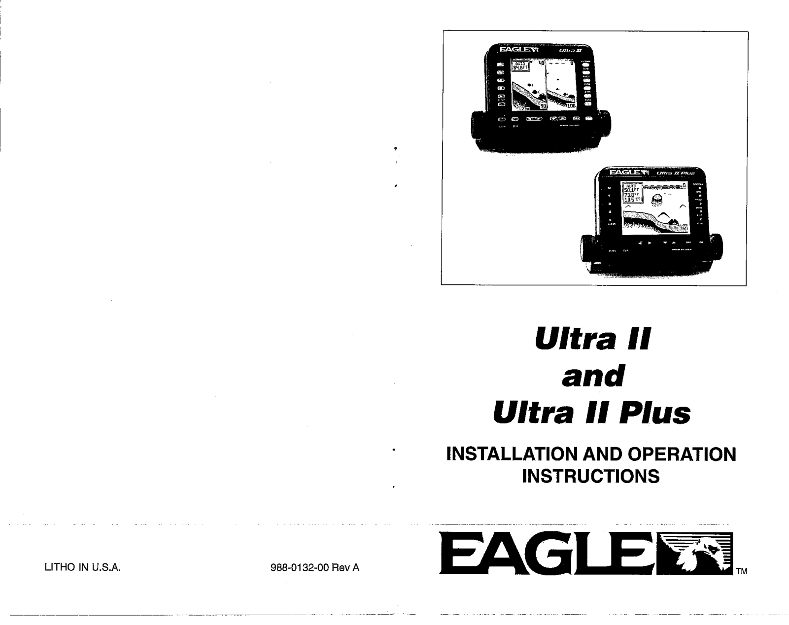 Eagle ULTRA II, ULTRA II PLUS INSTALLATION AND OPERATION INSTRUCTIONS