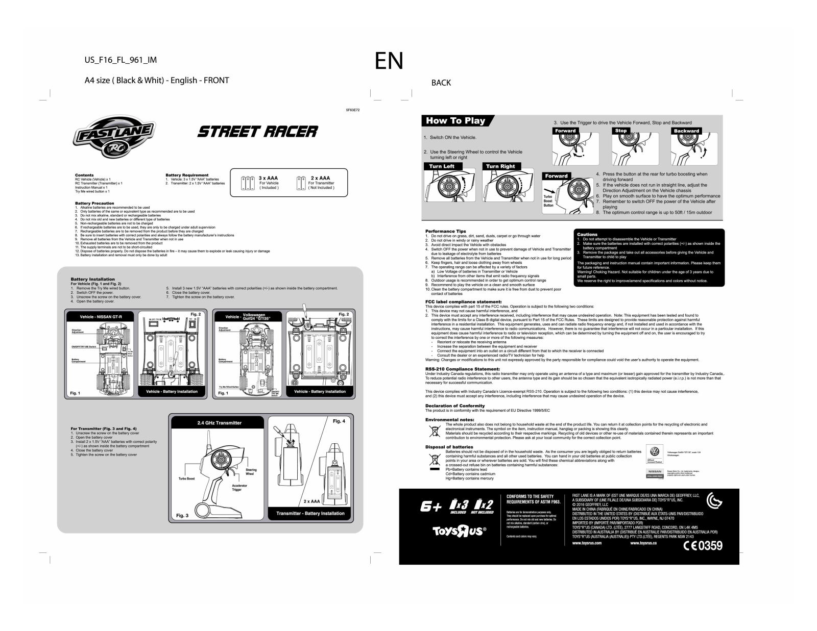 KIDZTECH TOYS 8900116 24GTX User Manual