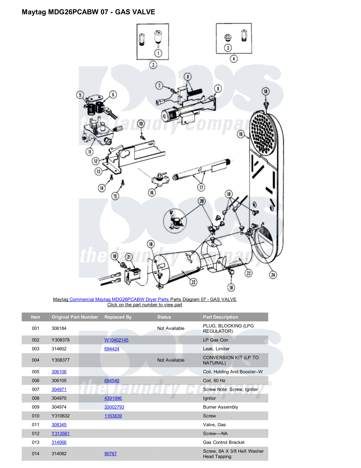 Maytag MDG26PCABW Parts Diagram