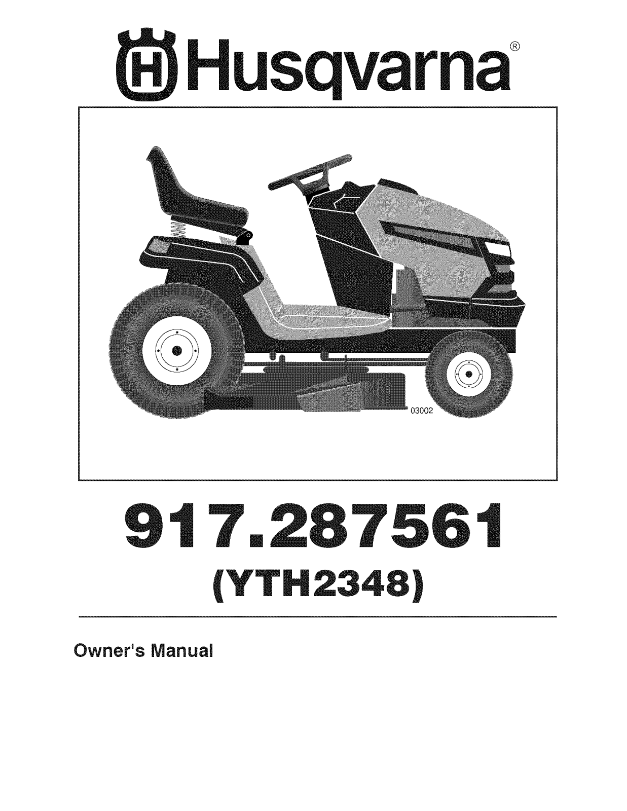 Husqvarna YTH2348-917287561, 917287561 Owner’s Manual