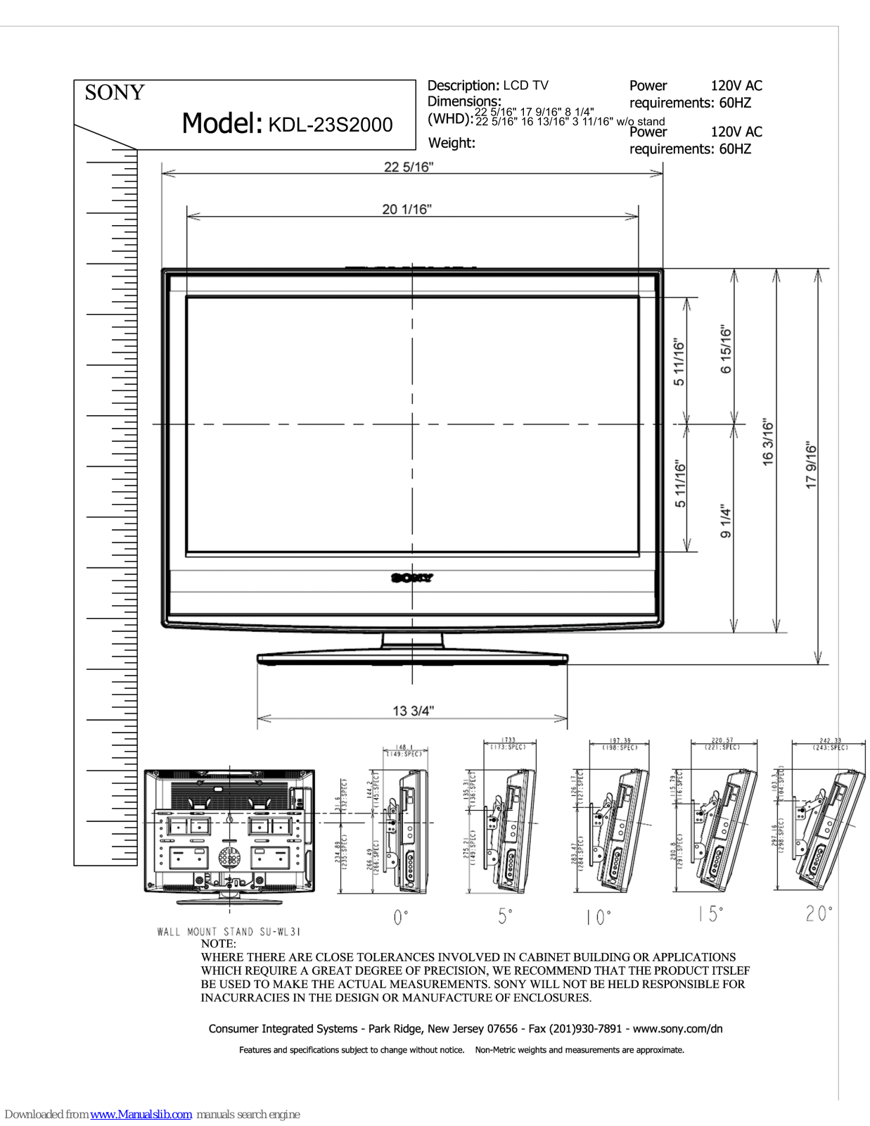 Sony KDL-23S2010 - 23