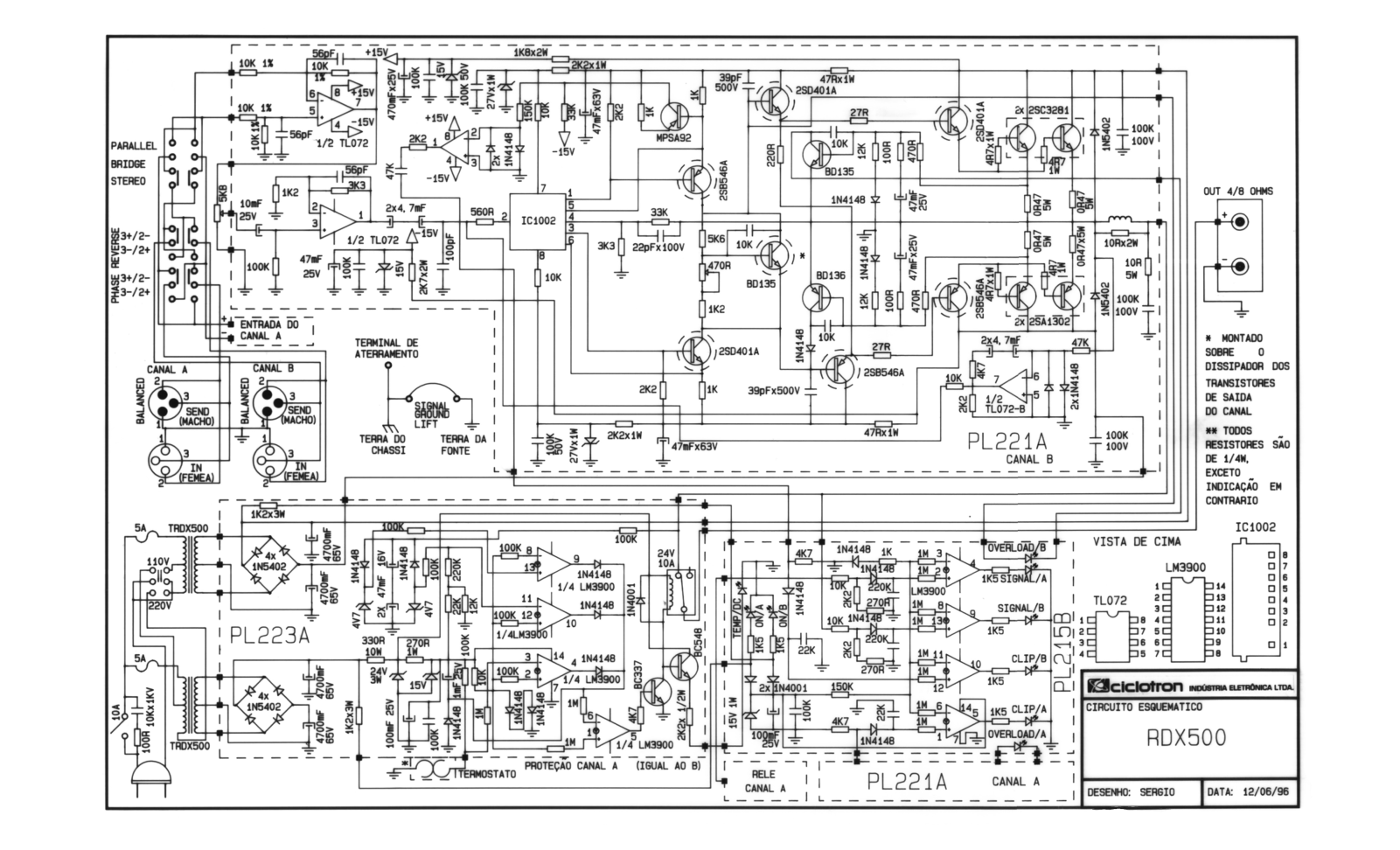 CICLOTRON RDX500 Schematic