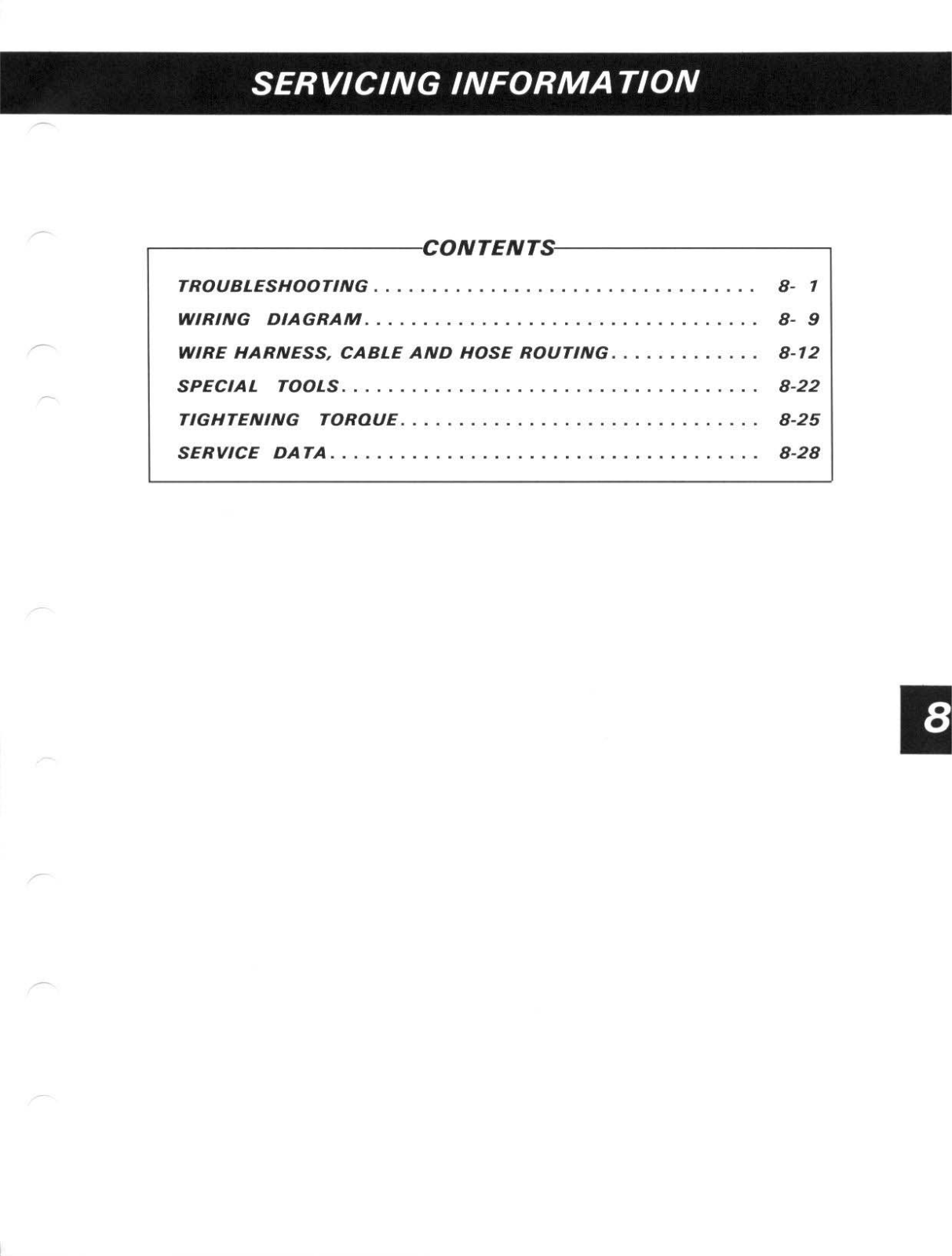 Suzuki GSF400 Service Manual section8