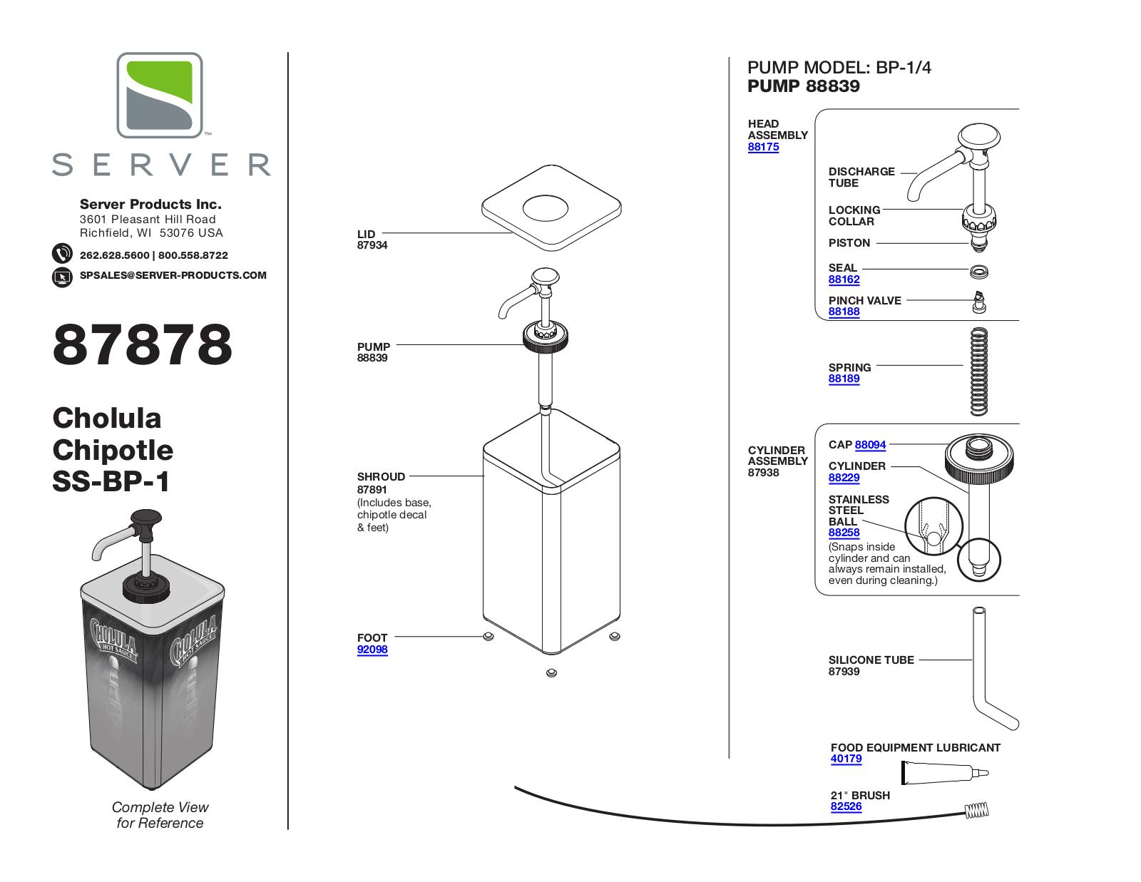 Server 87878 Parts Manual