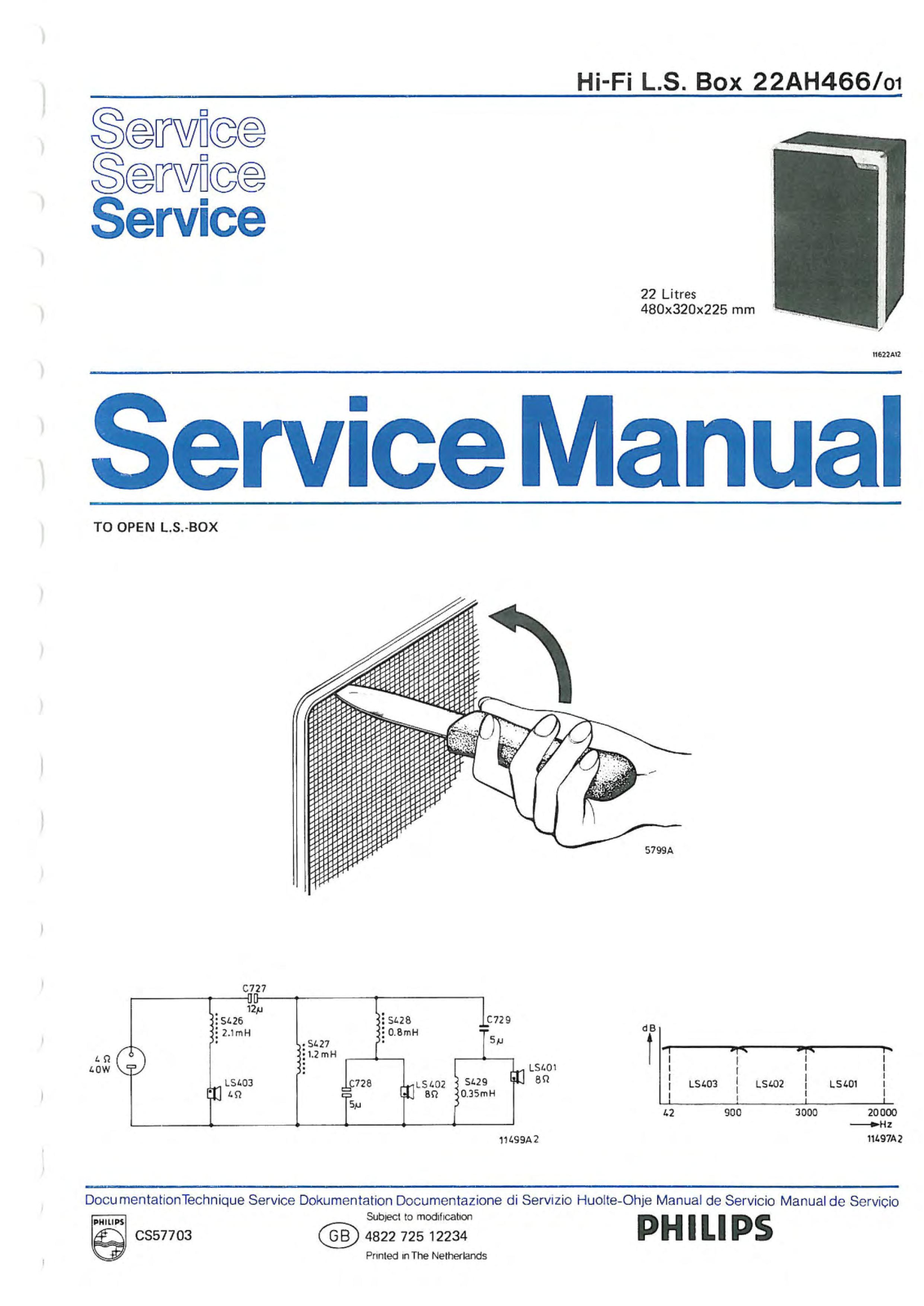 Philips 22-AH-466 Service Manual