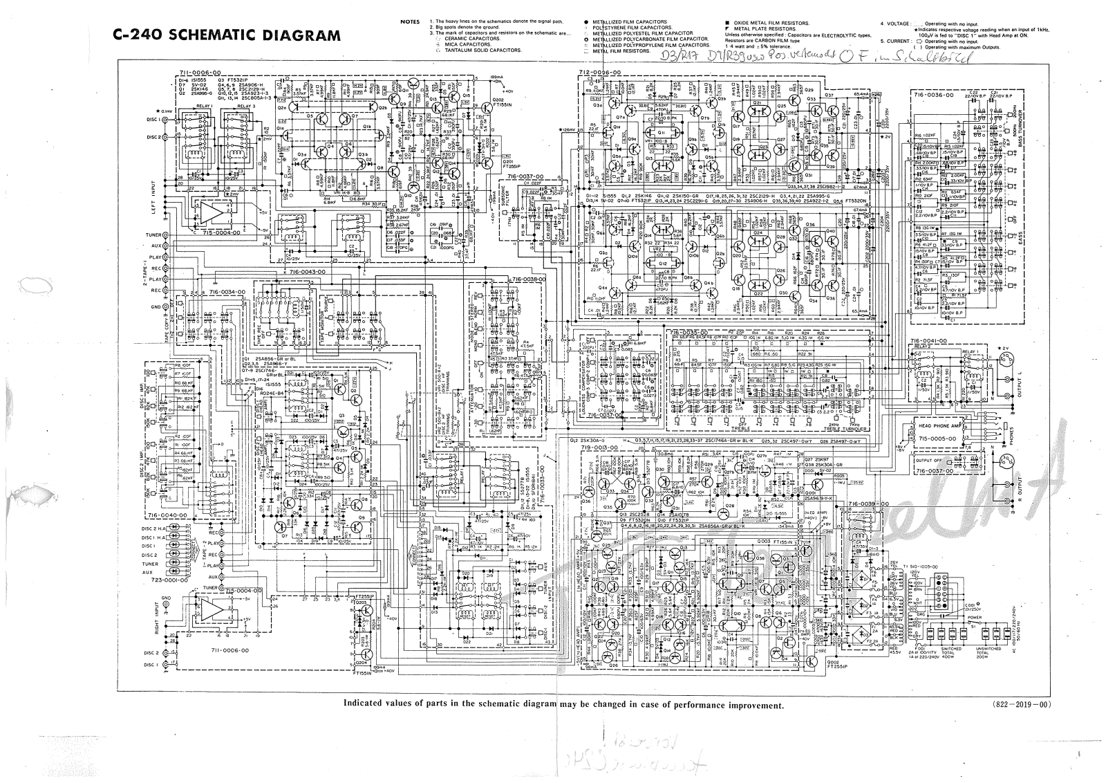 Accuphase C240 Schematic