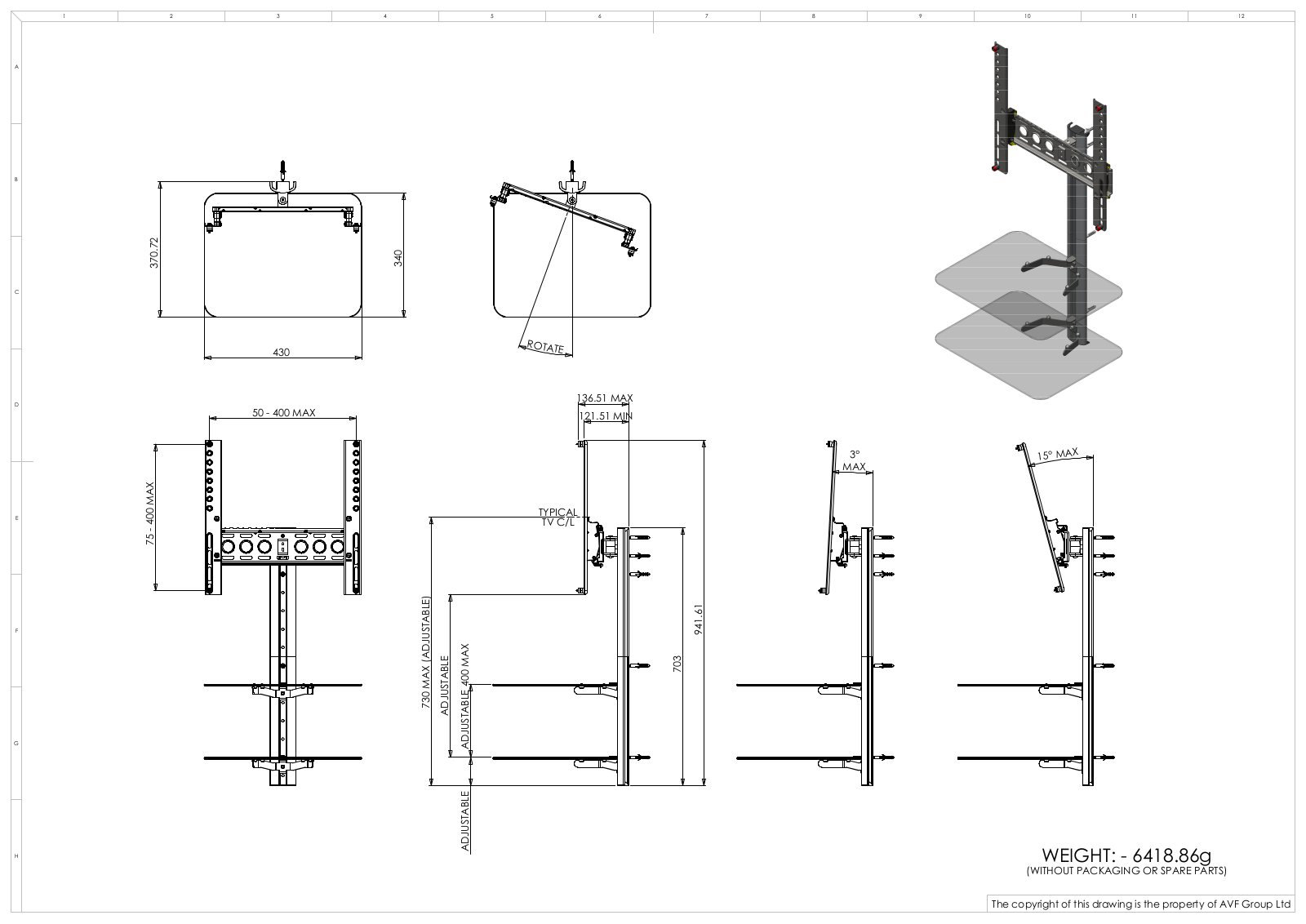 AVF NEX1133 Dimensions - ManualMachine.com