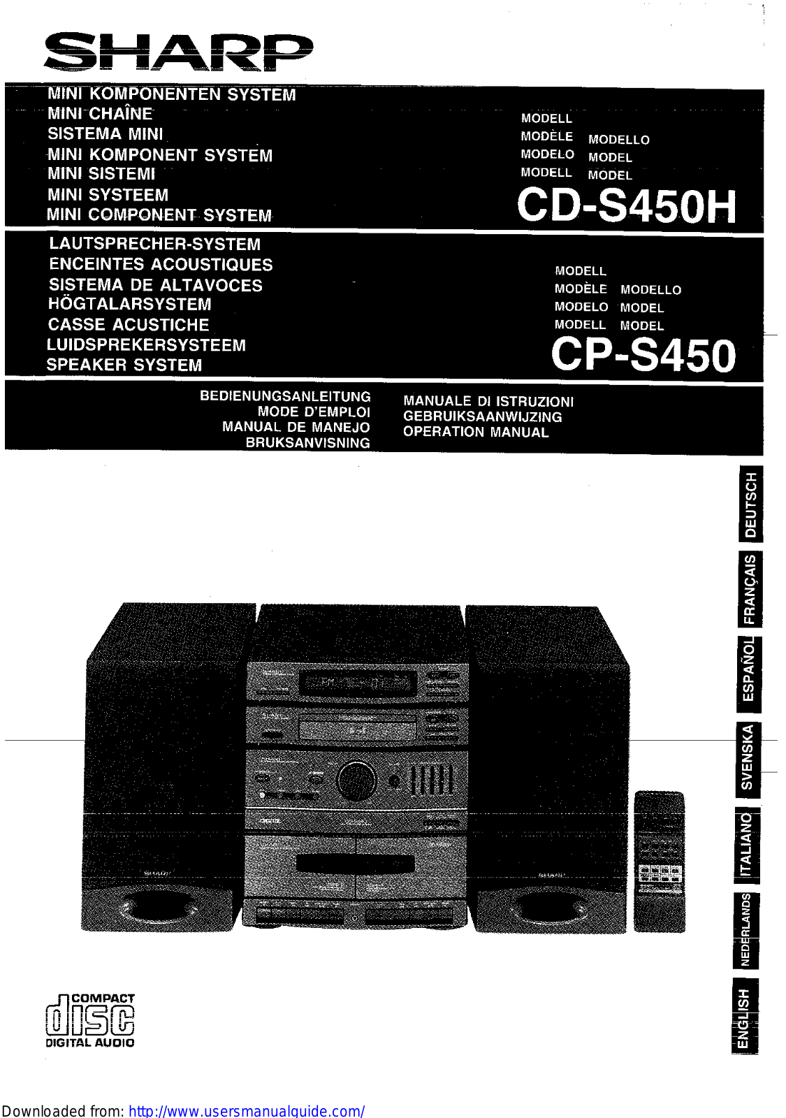 SHARP CD/CP-S450H User Manual