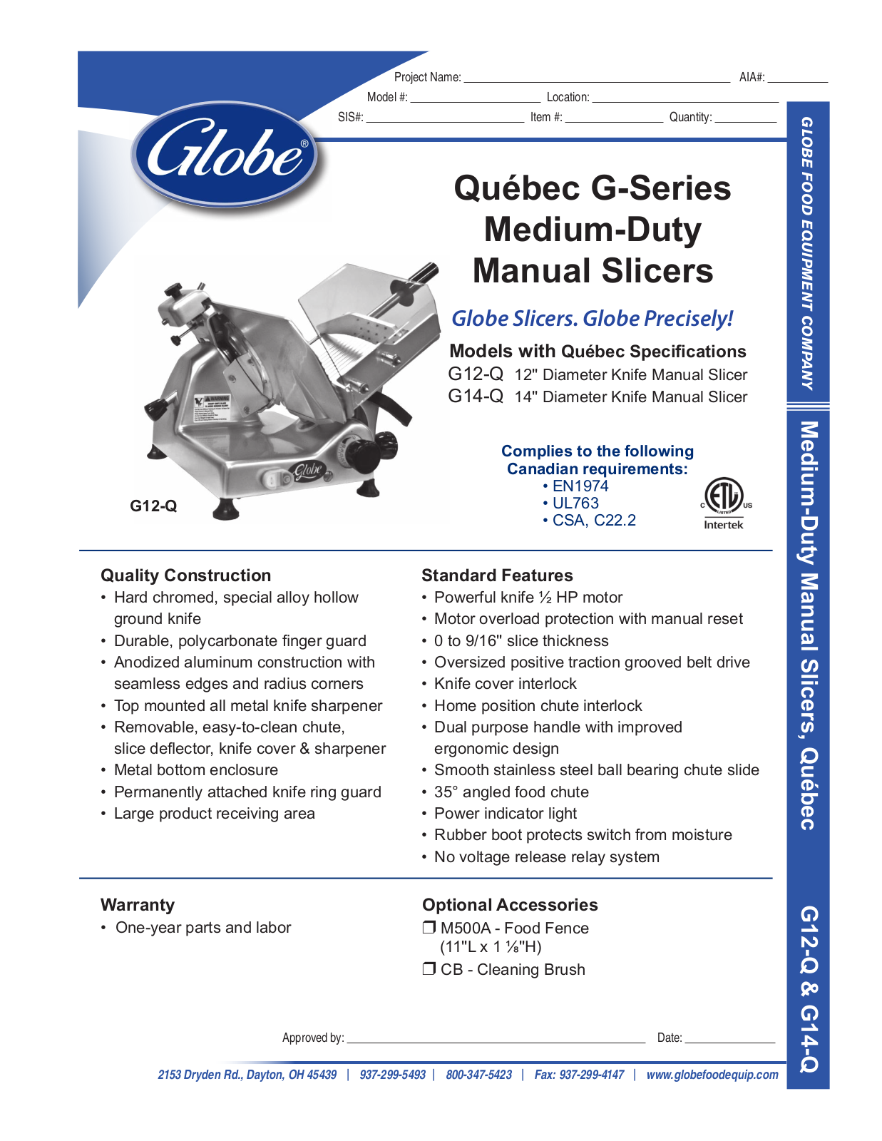 Globe G12-Q User Manual