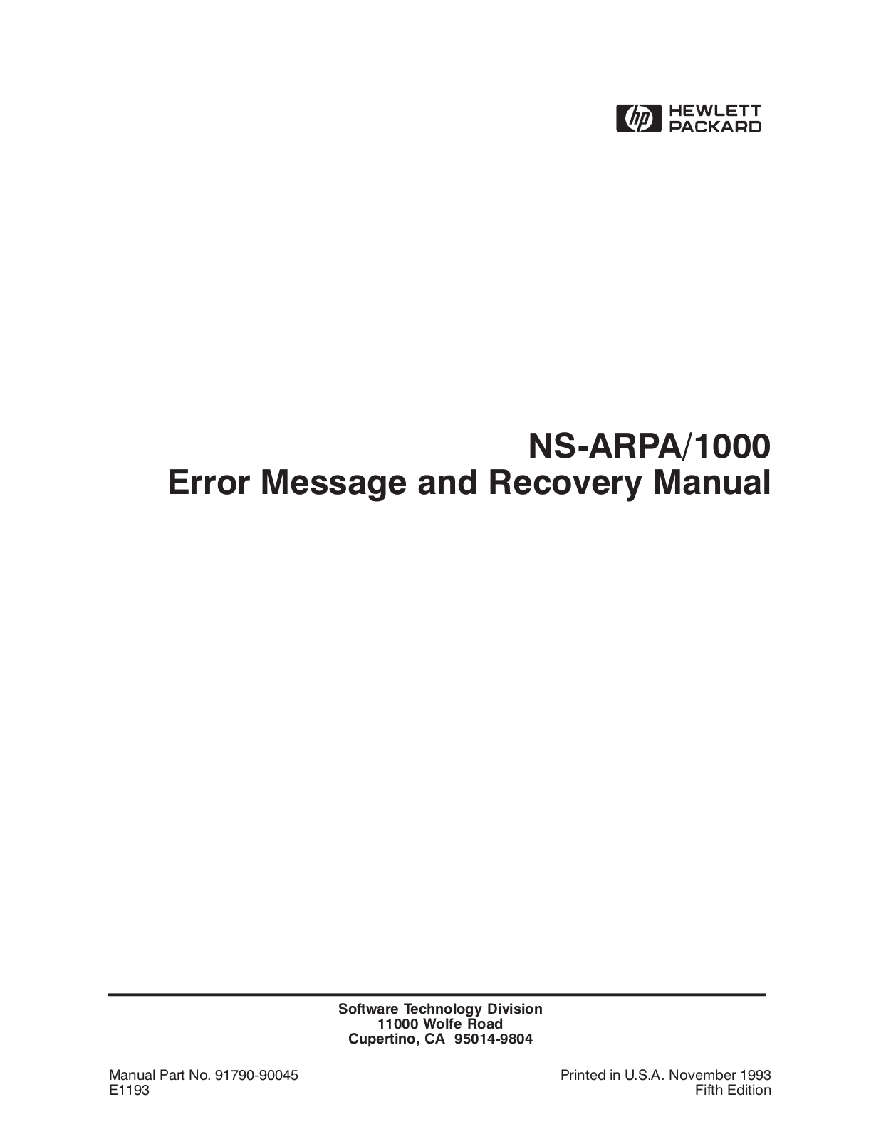 HP NSARPA-1000 User Manual 2