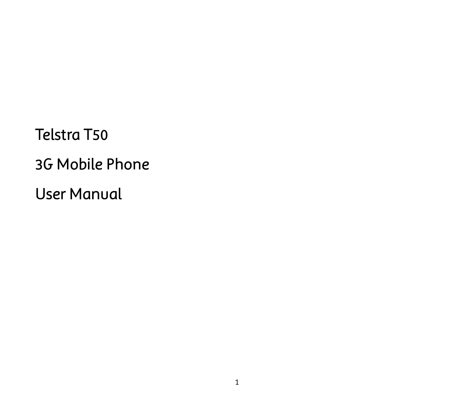 ZTE Telstra T50 User Manual