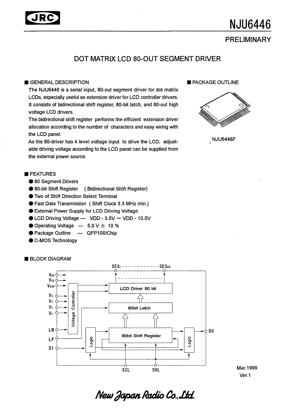 JRC NJU6446F Datasheet