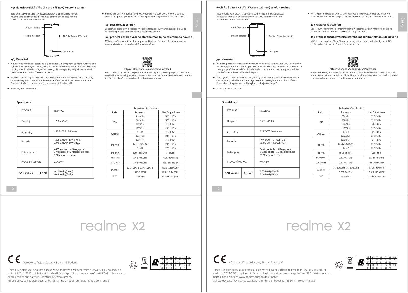 Realme RMX1993B, RMX1993W User Manual