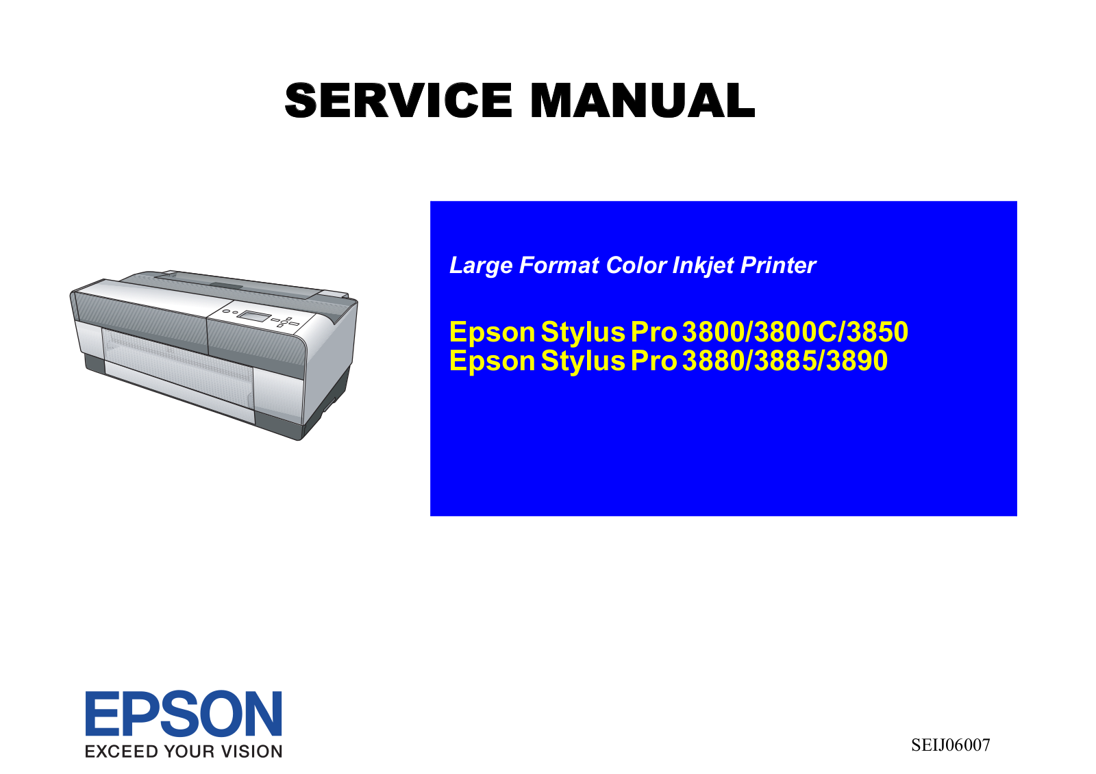 Epson 3800, 3880-C, 3880 Service Manual