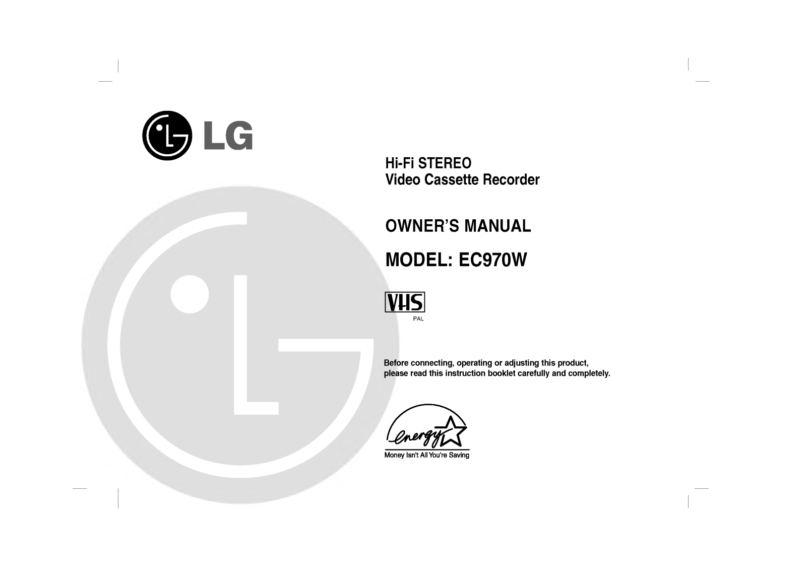 LG EC970W User Manual