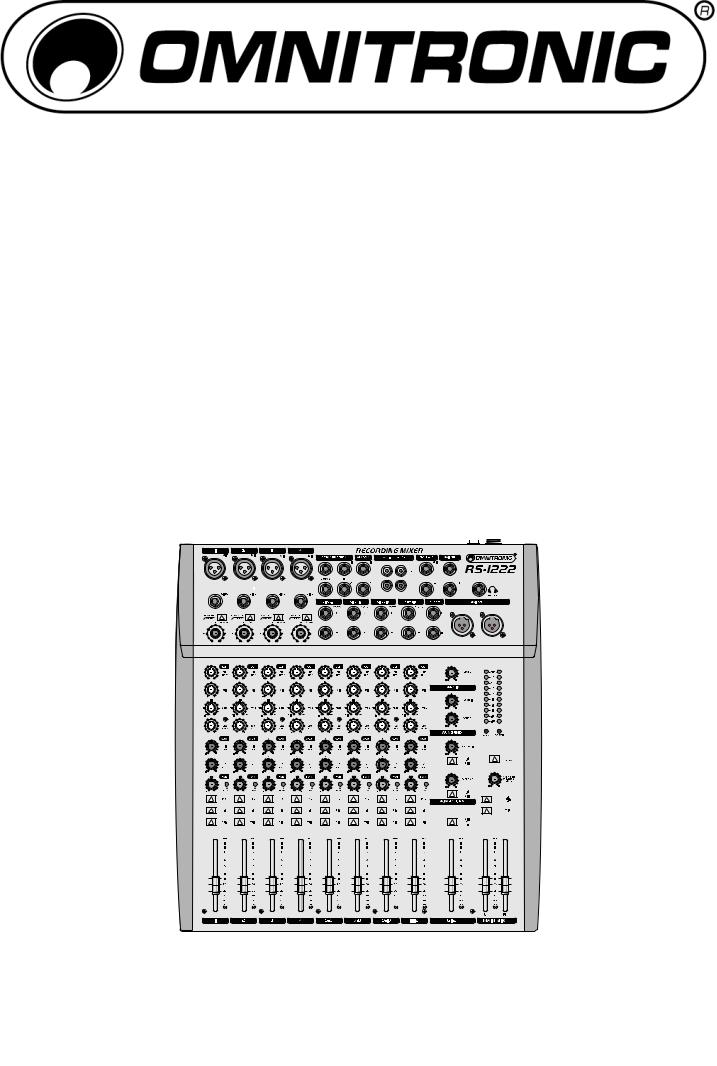 Omnitronic RS-1222, RS-1622, RS-2422 User Manual