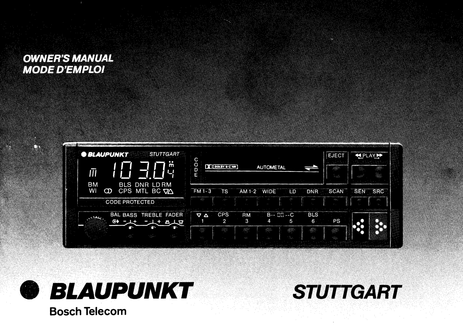 Blaupunkt STUTTGART User Manual