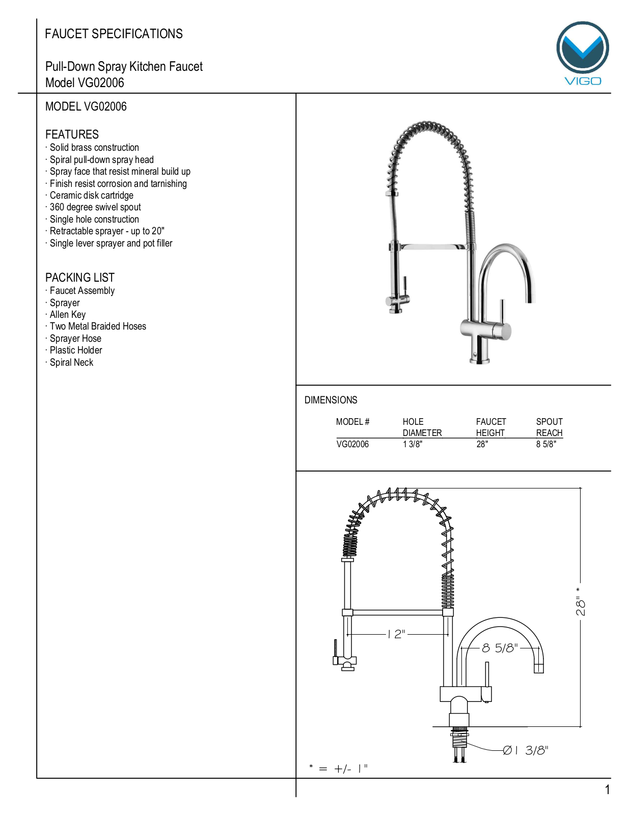 Vigo VG02006 User Manual