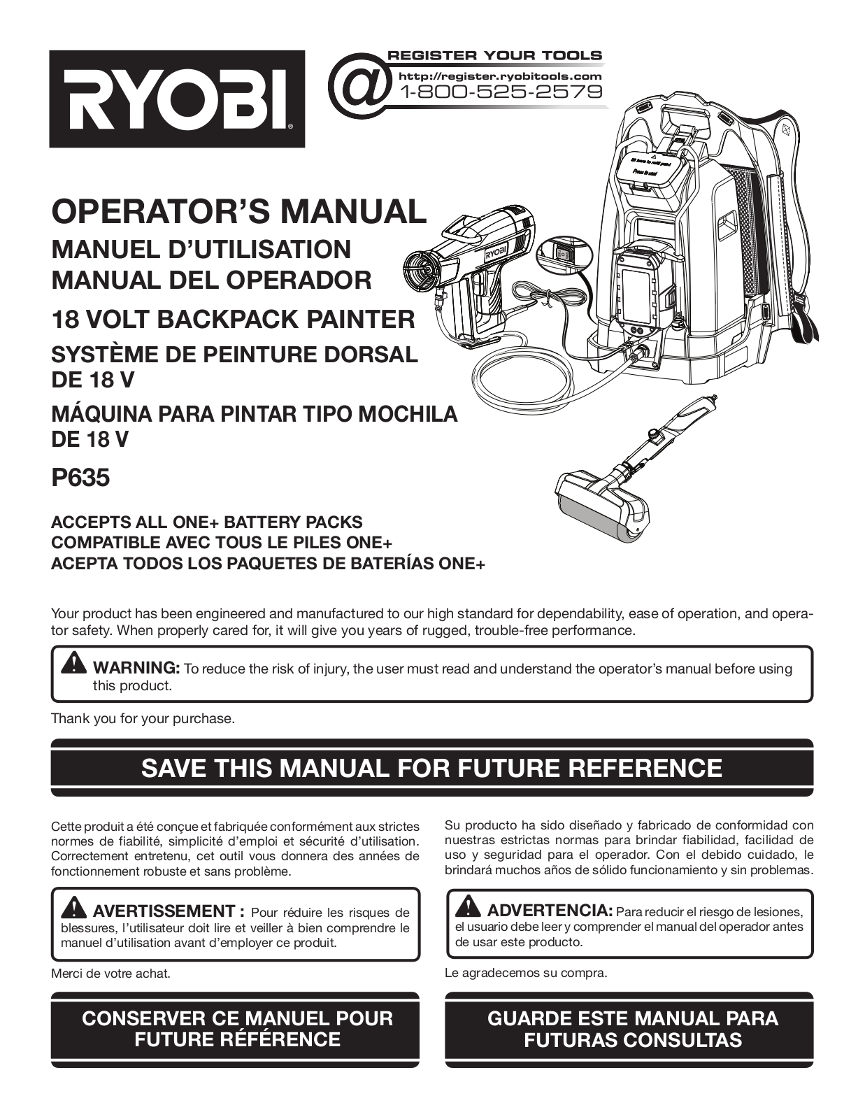 Ryobi P635 User Manual