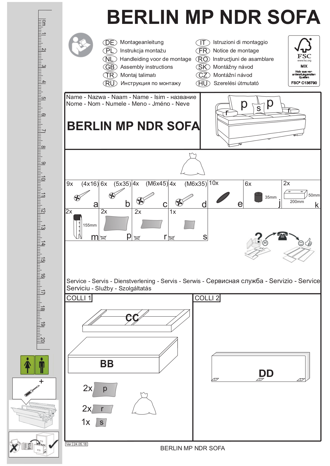 Home affaire Berlin by night Assembly instructions