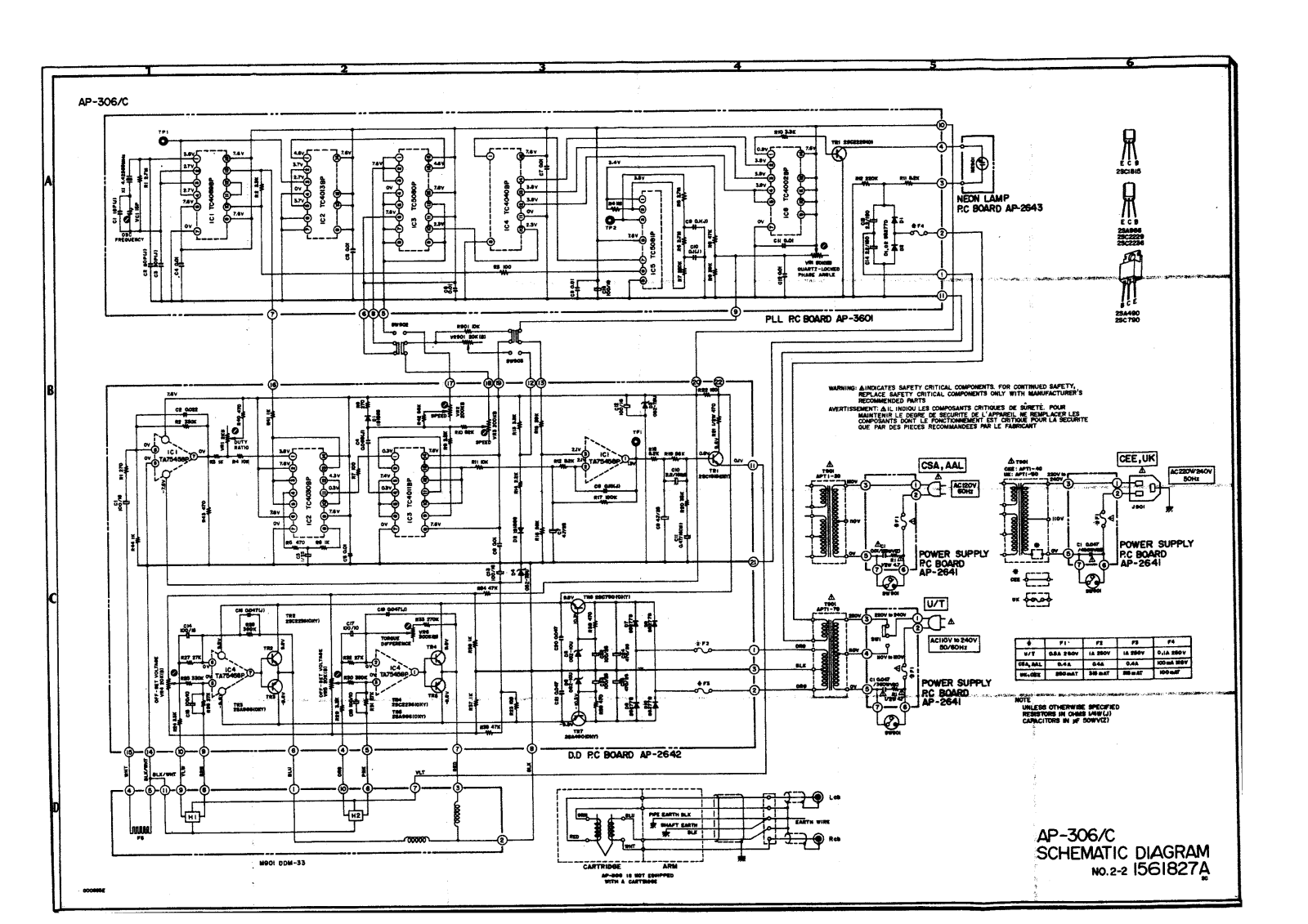 Akai AP-306-C Schematic