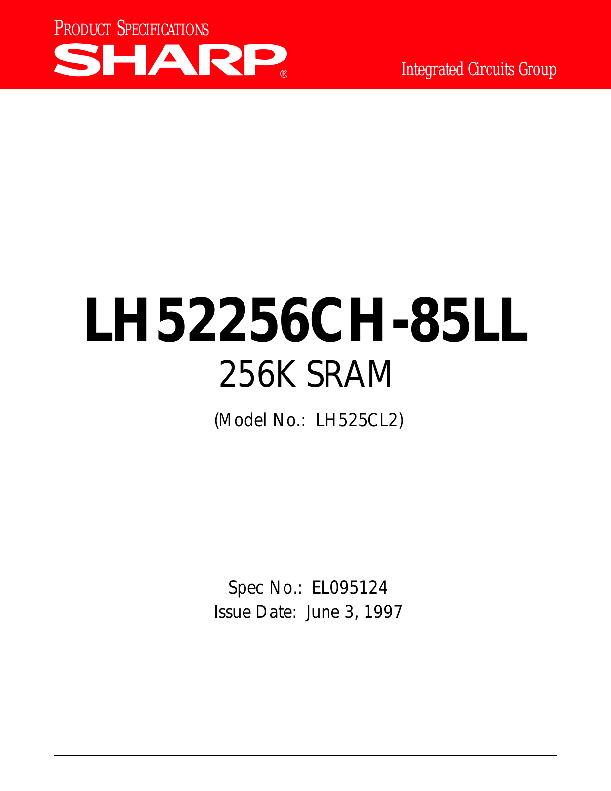 Sharp LH52256CH-85LL Datasheet