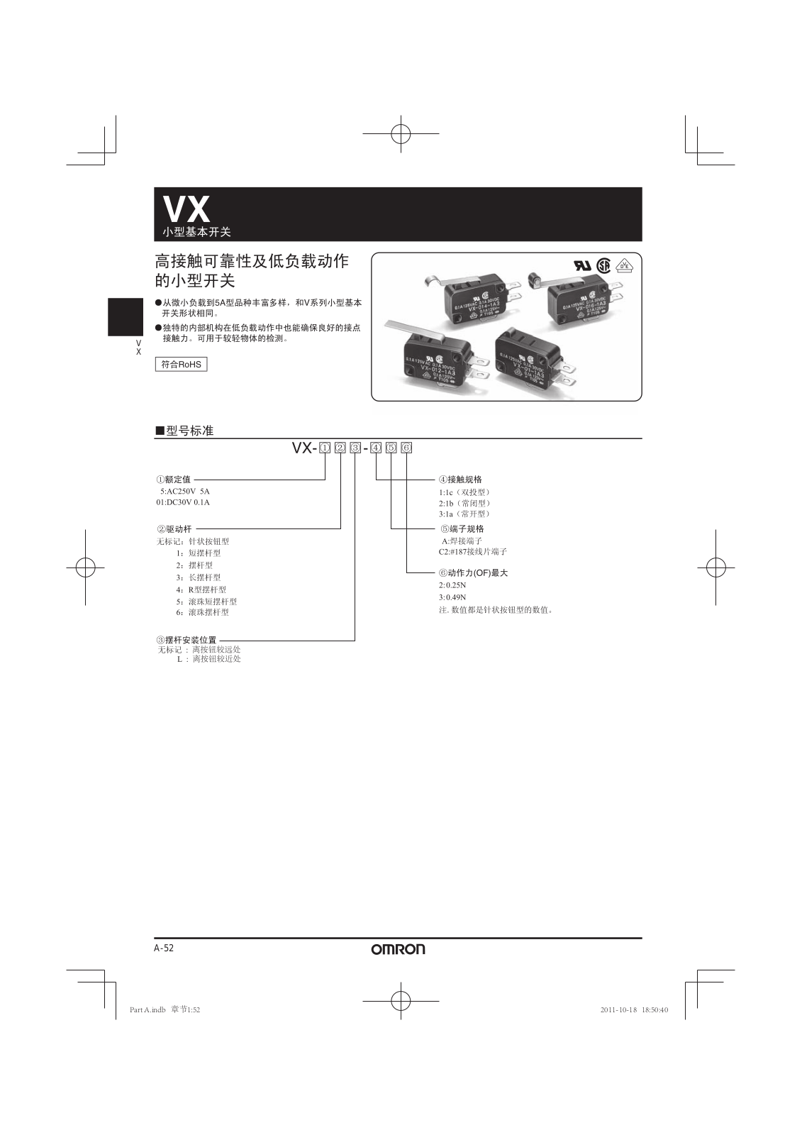 Datasheet VX Datasheet (OMRON) - ManualMachine.com