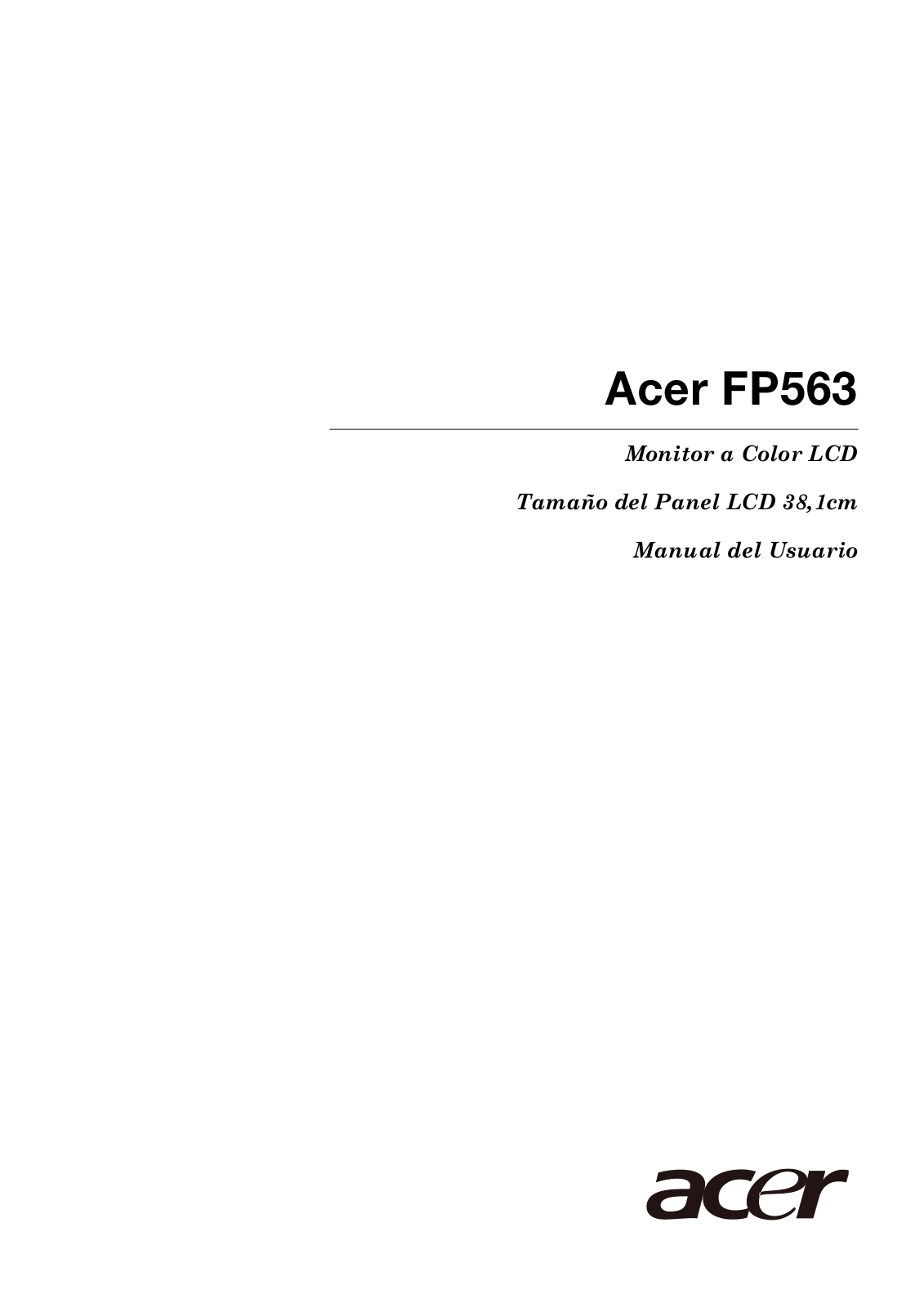 Acer FP563 User Manual