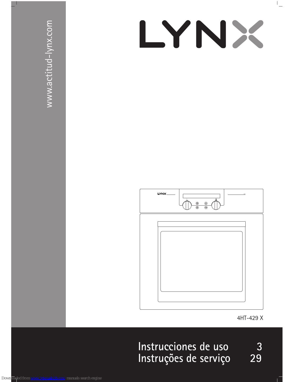 Lynx Oven, 4HT-429 X Instructions For Use Manual