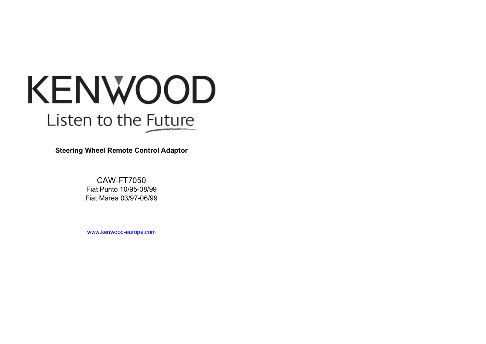 Kenwood CAW-FT7050 User Manual