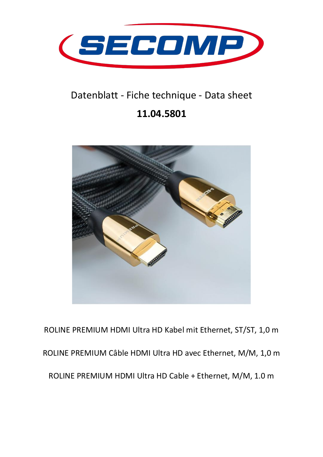 ROLINE 11045801 Datasheet - ManualMachine.com