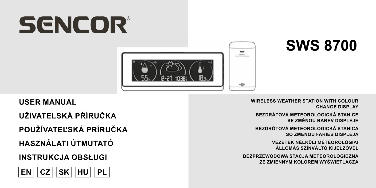 Sencor SWS 8700 User Manual