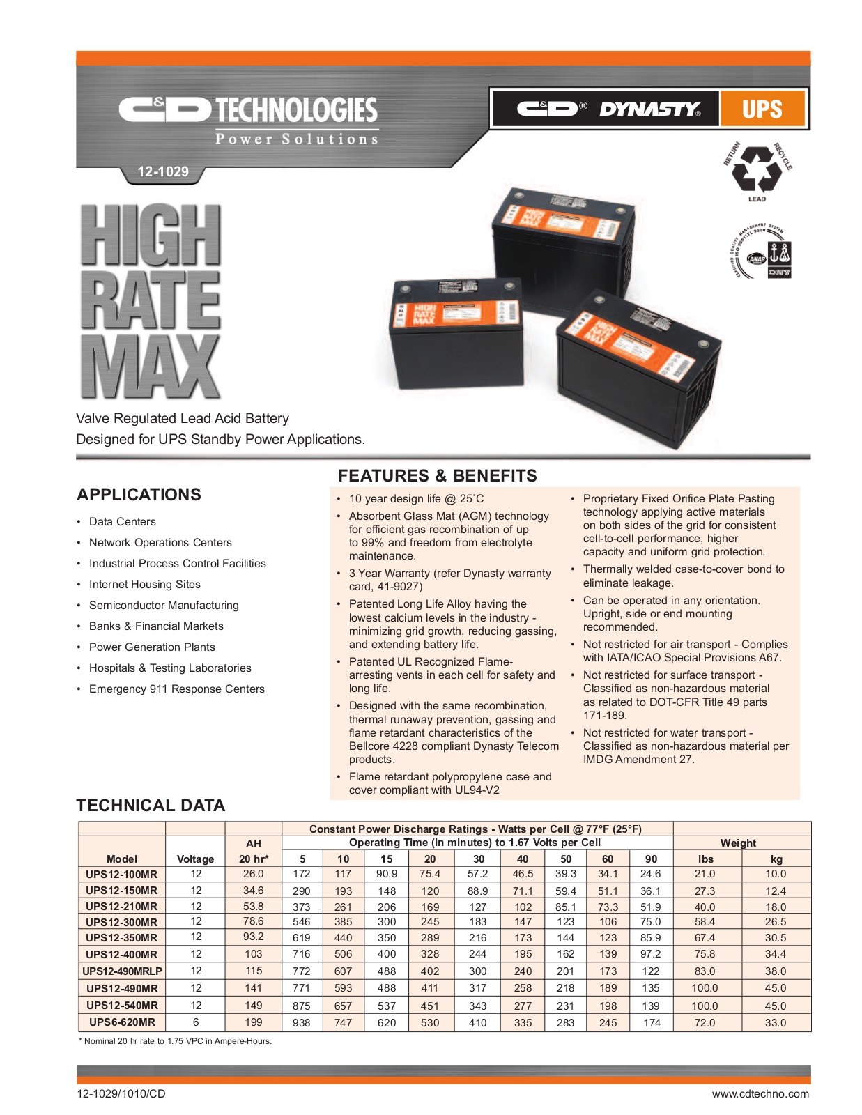 Hubbell Lighting - Dual-Lite BATT-12V 78AH User Manual