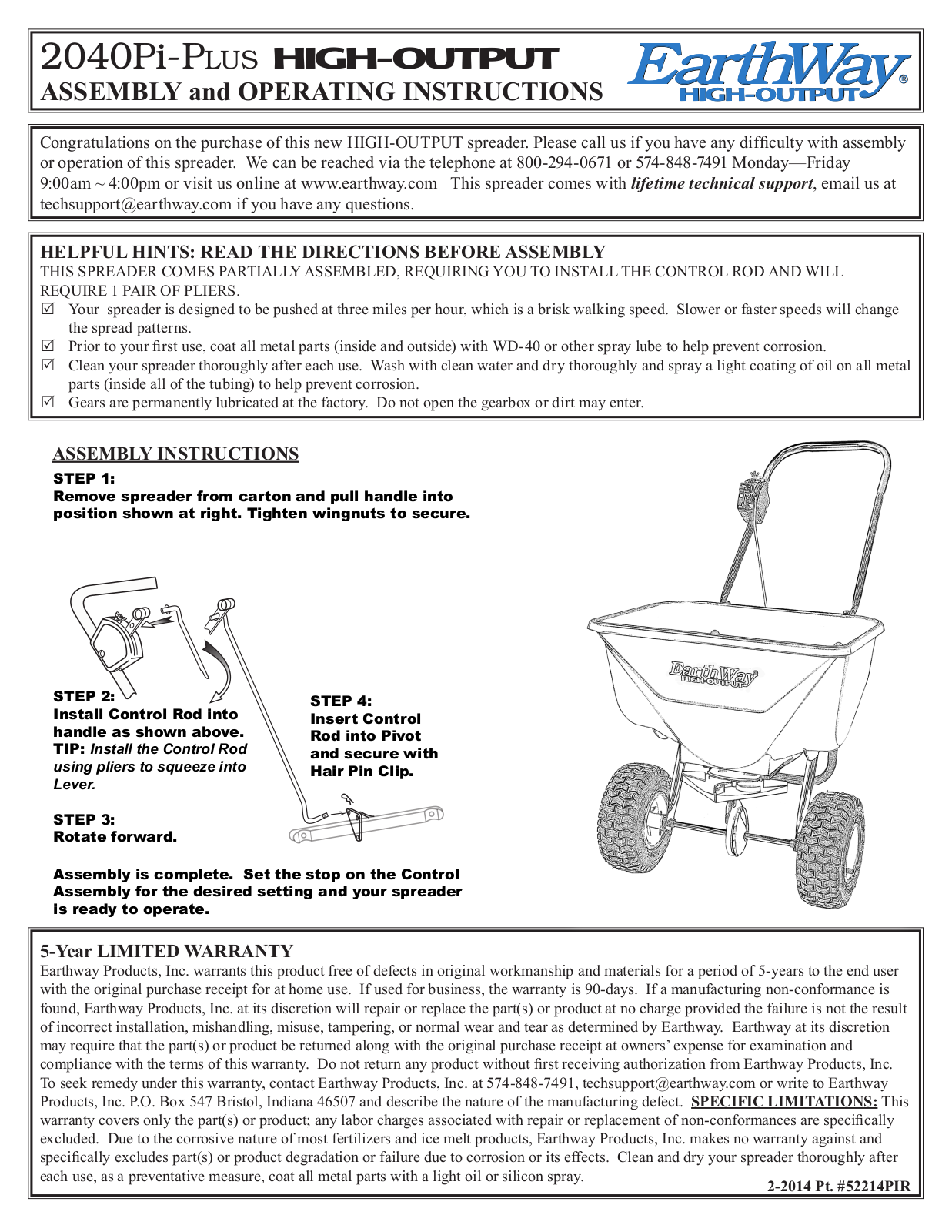 Earthway 2040PiPlus User Manual