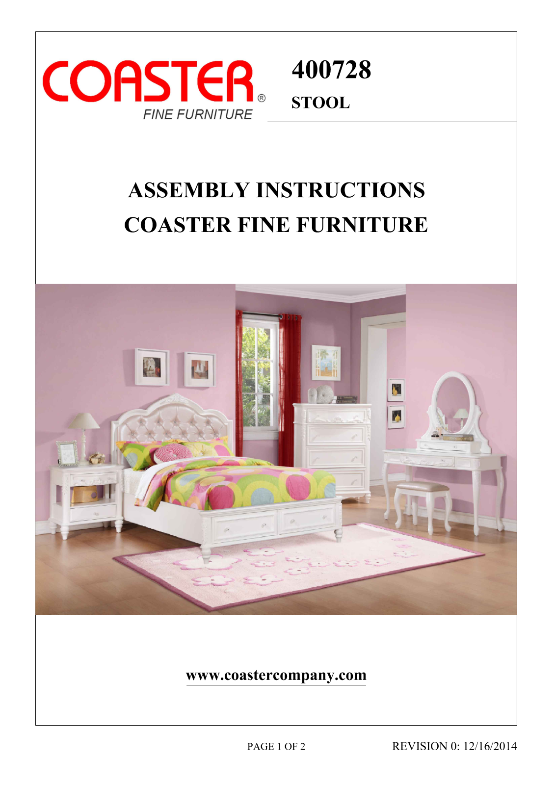 Coaster 400728 Assembly Guide - ManualMachine.com