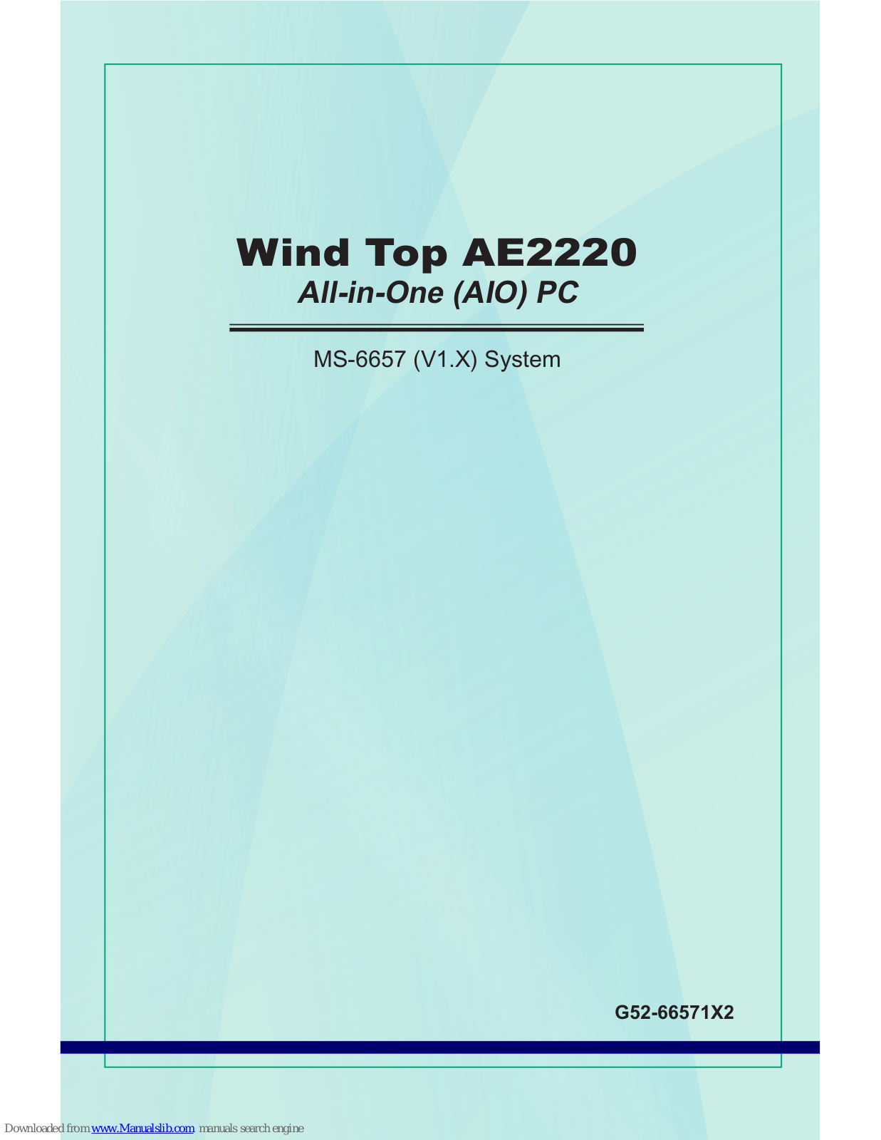 MSI Wind Top AE2200, Wind Top AE2220, MS-6657 Software Manual