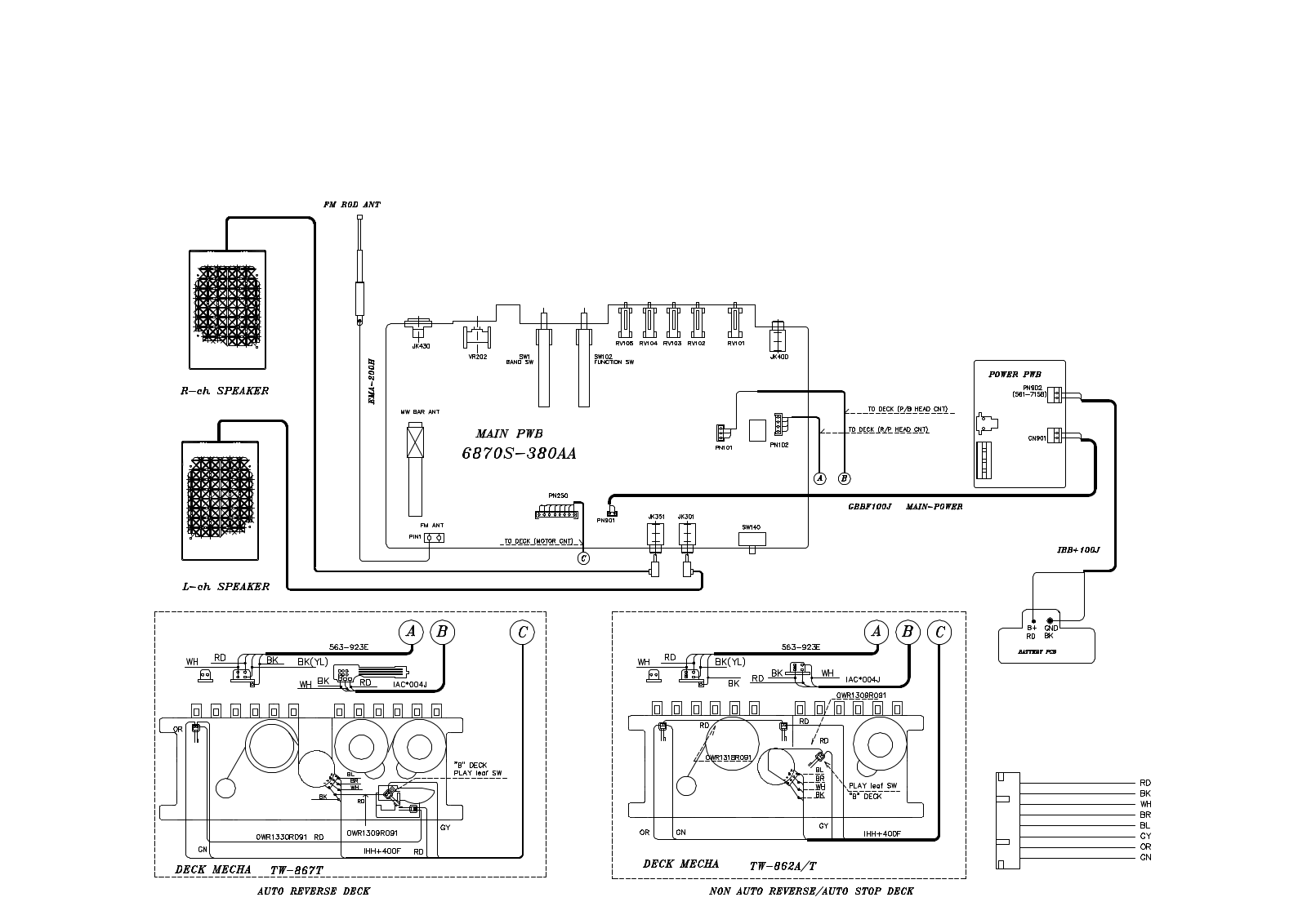 LG tw-862ax Service Manual wire